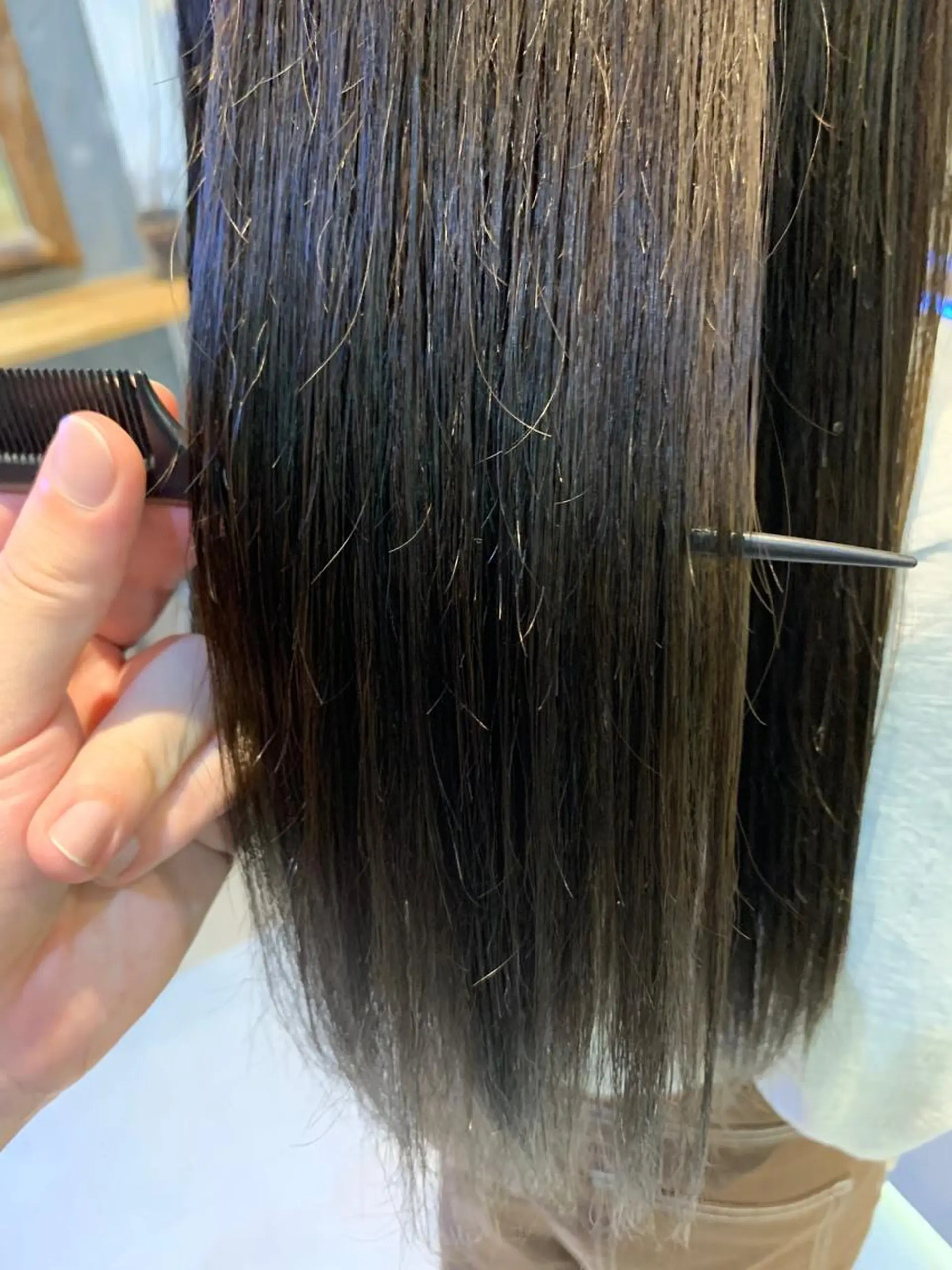 セミロング カラー 髪質改善 トリートメント 🧸髪質改善ケアカラ ー/アイドル前髪🧸のヘアスタイル