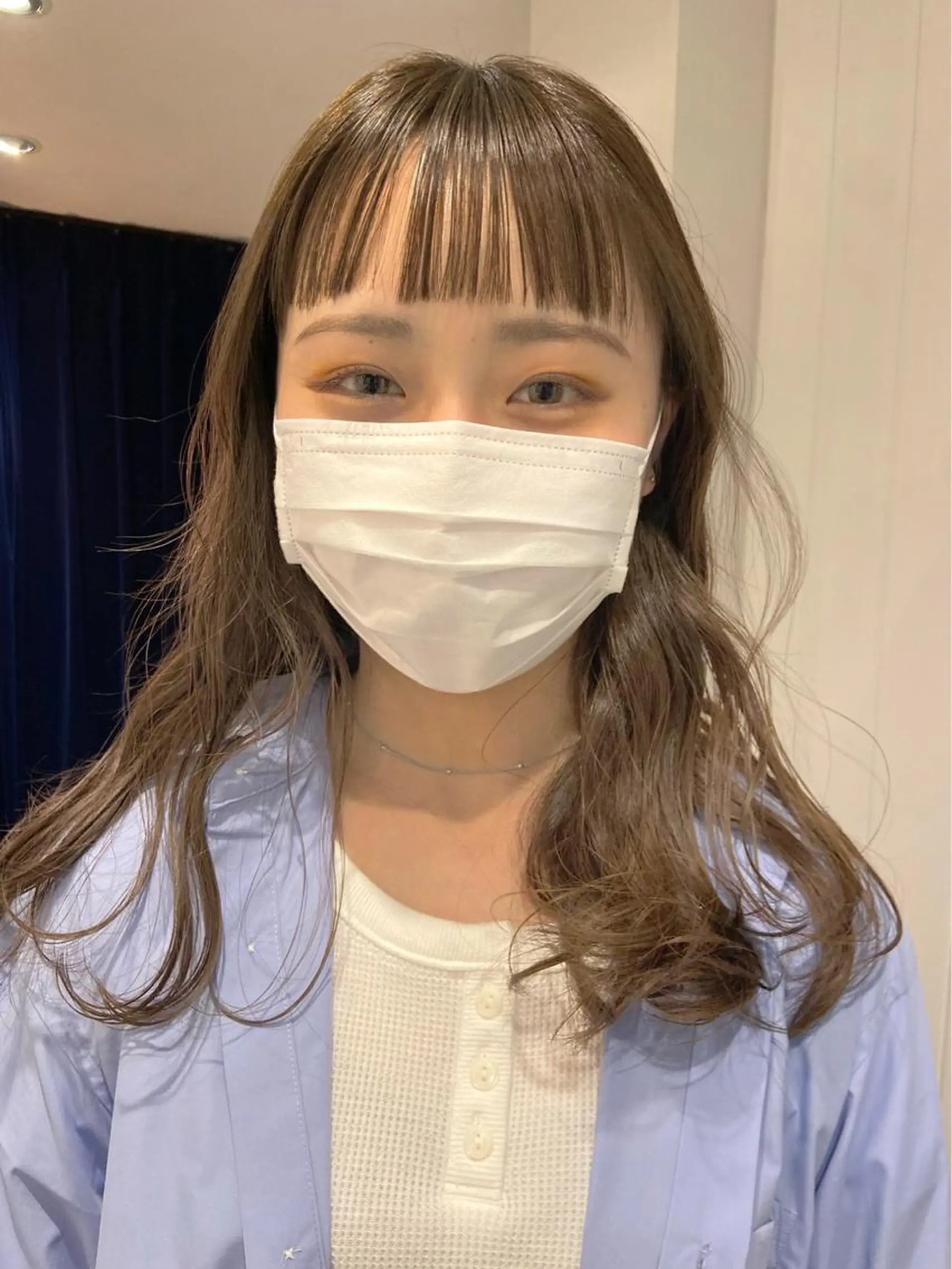 セミロング カラー オン眉 ヘアカラー トリートメント soto.所属・ショートカット♡ 石川優奈のヘアスタイル