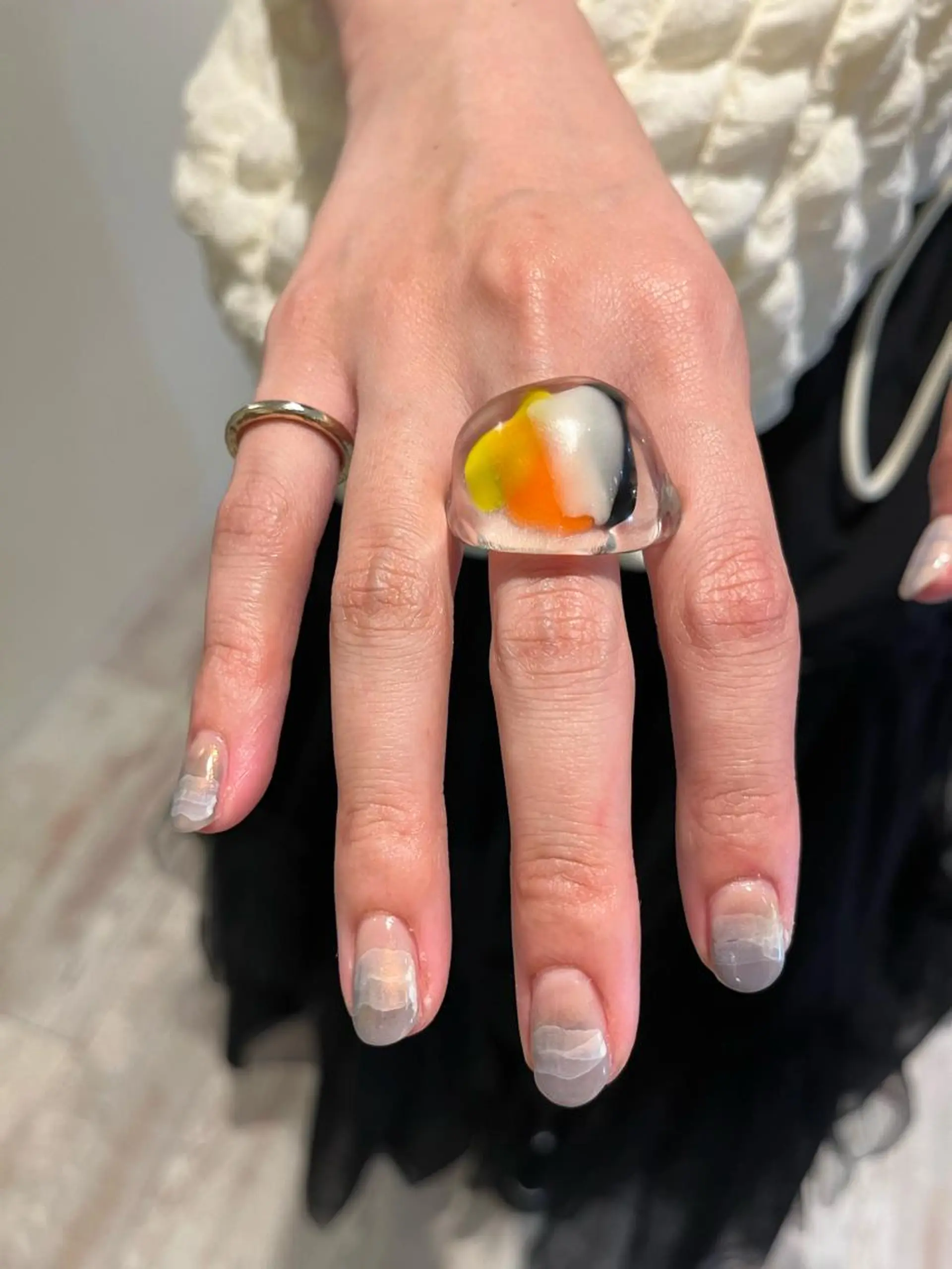 ネイル ハンドネイル une／YUKINA 🫧大人nuanceのネイルデザイン