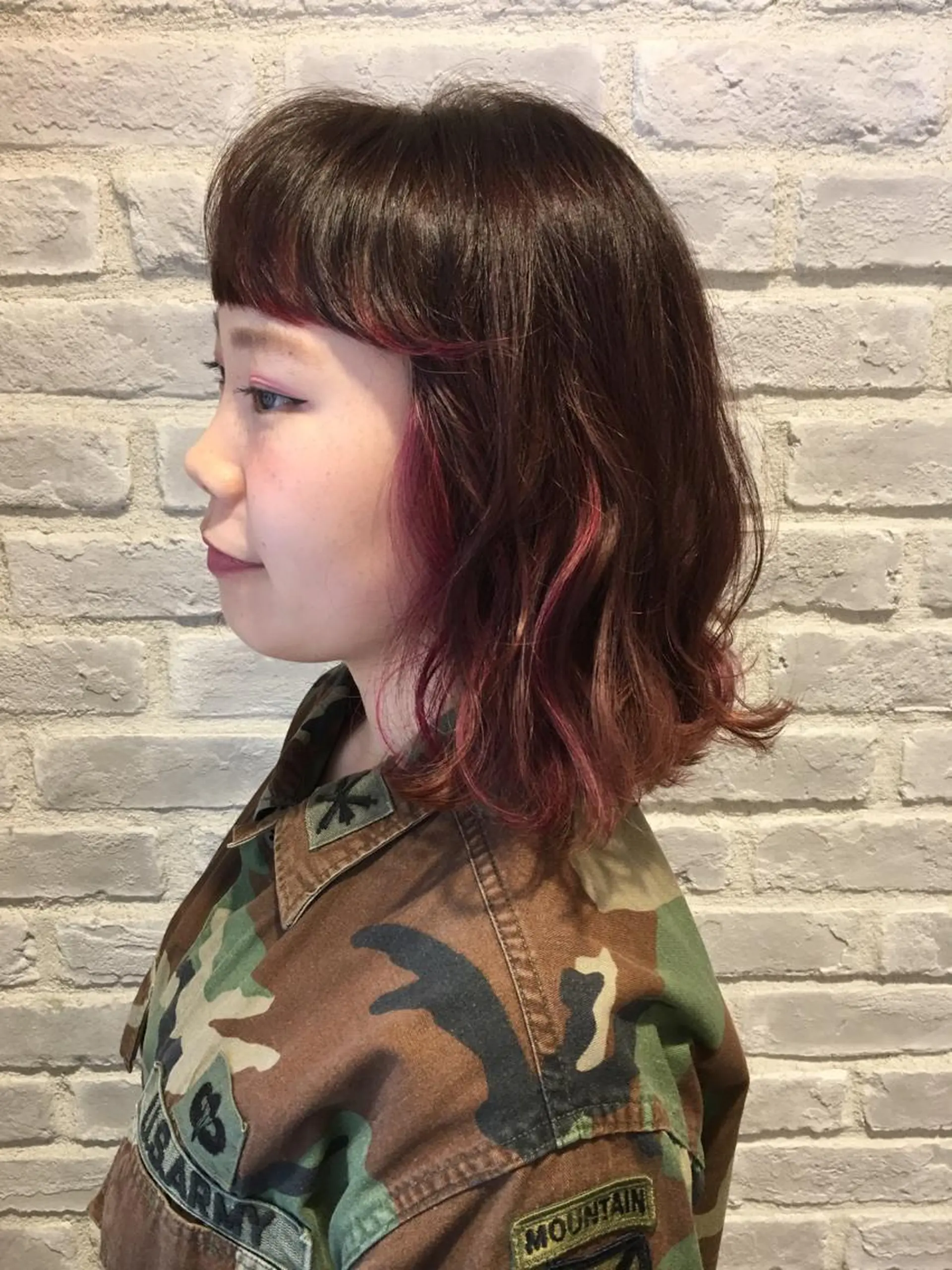 ミディアム セミロング ロング カラー パーマ ヘアアレンジ デザインカラー la fith所属・rico_by ヘアとアイブロウのヘアスタイル