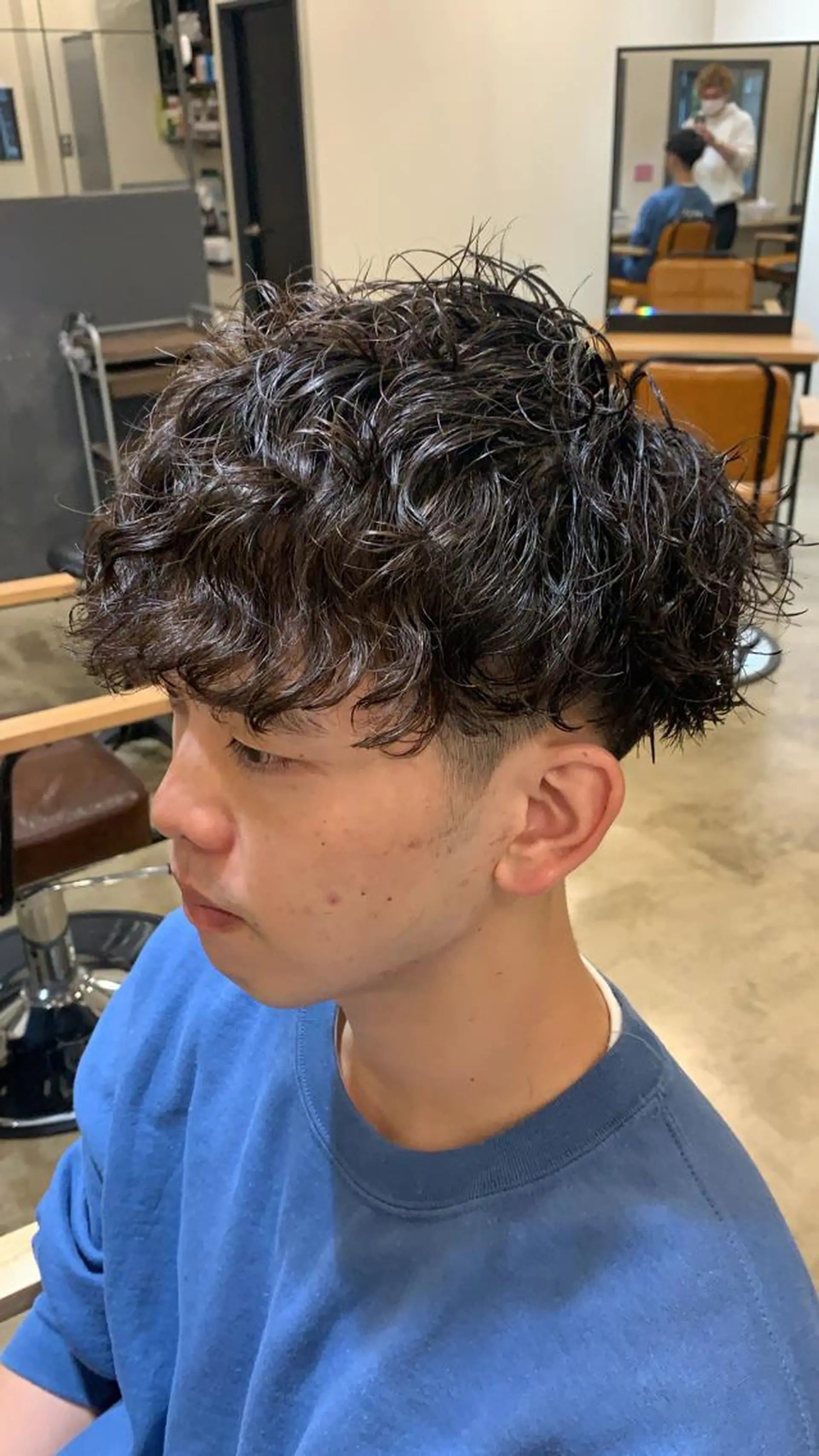 ショート パーマ メンズ メンズパーマ スパイラルパーマ ⭐️スタイリスト⭐️ 章人のヘアスタイル