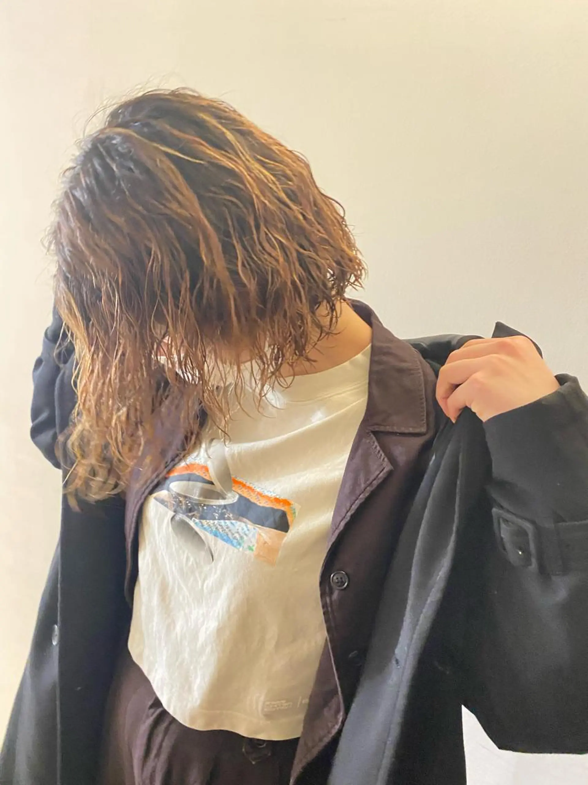 ミディアム パーマ パーマ、髪質改善 菊地美月のヘアスタイル