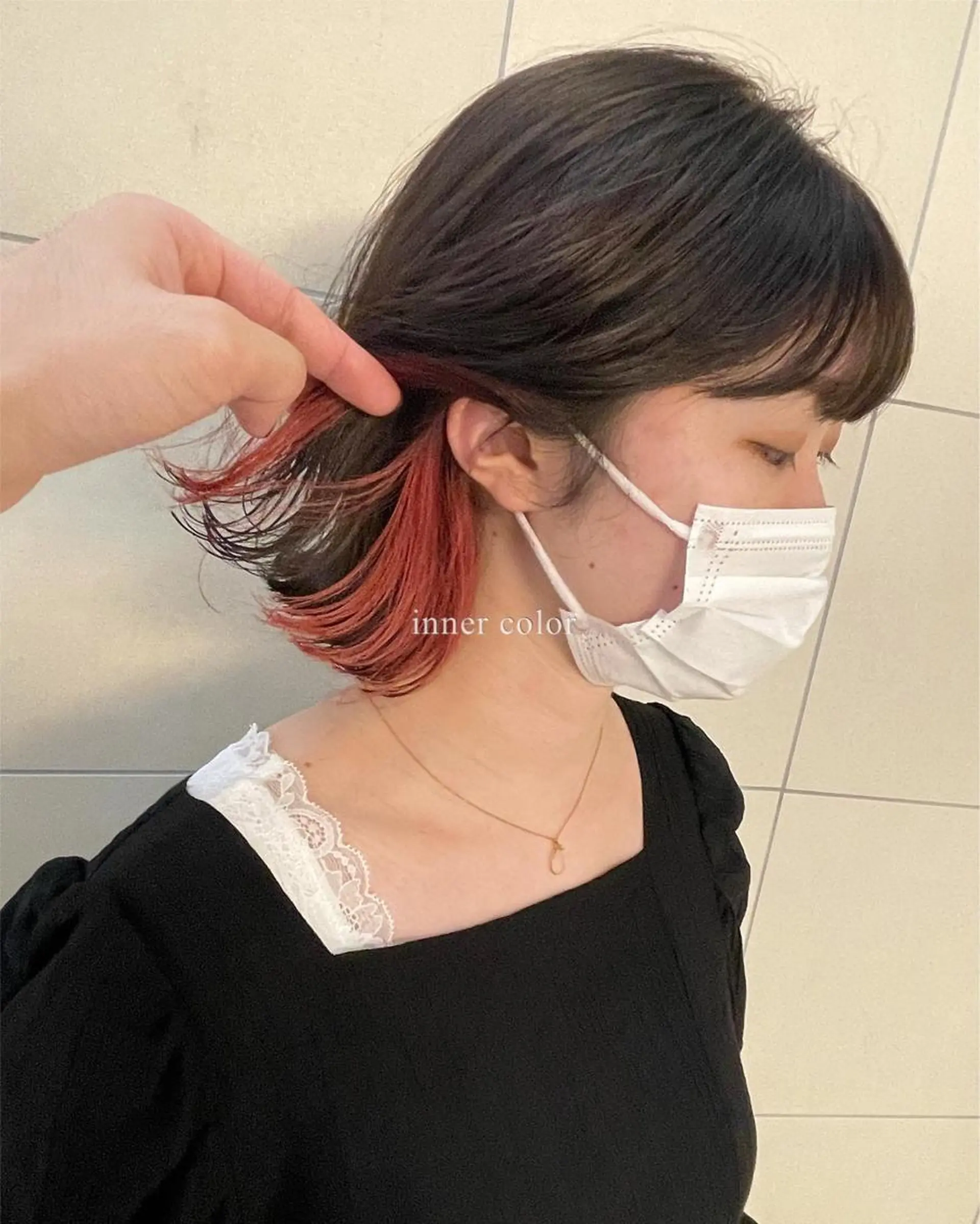 ショート カラー ケアブリーチ/ エクステ/レイヤーのヘアスタイル