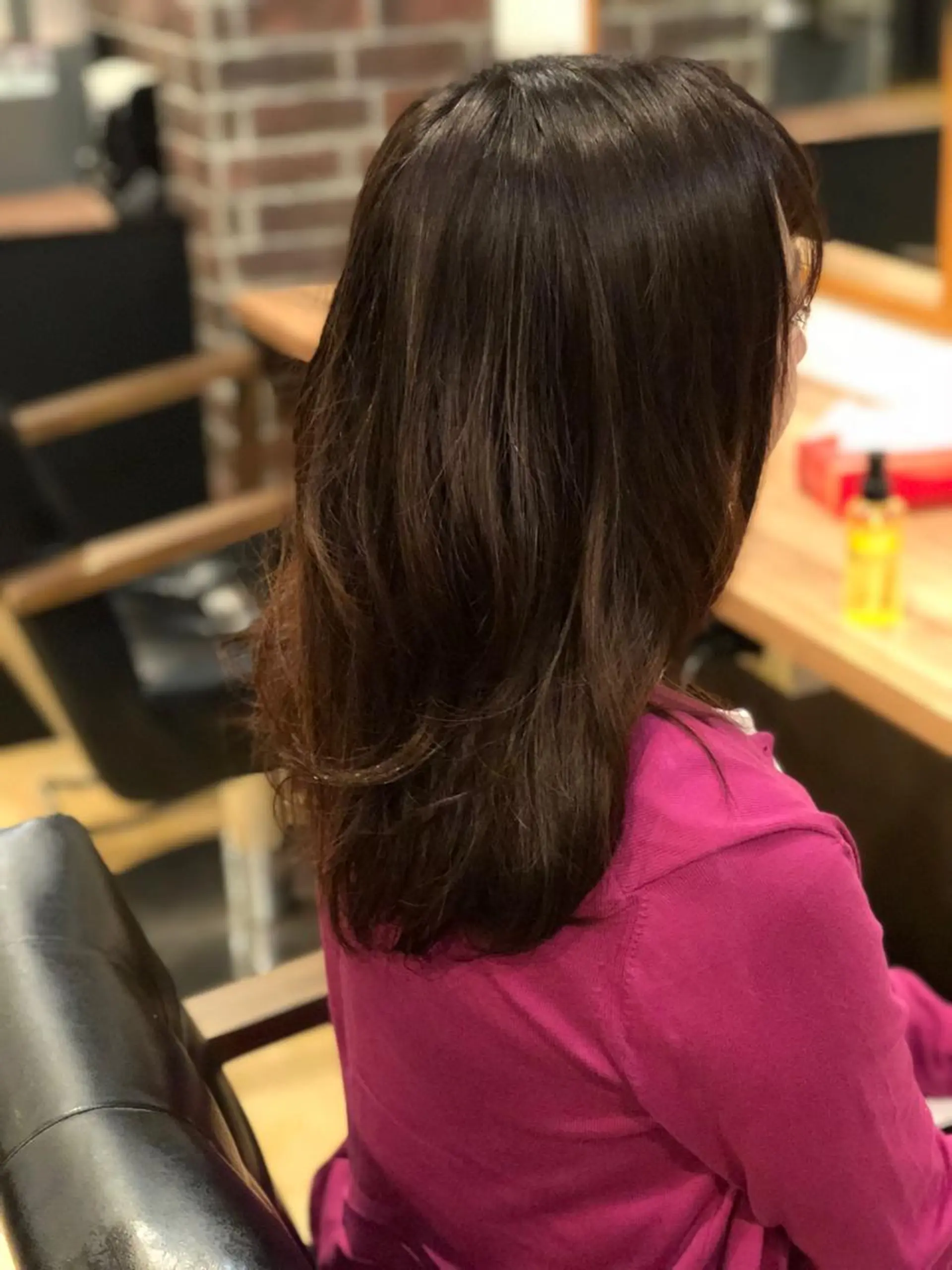 セミロング カラー パーマ セミロングパーマ デジタルパーマ 美髪矯正 🌈髪質改善 山下のヘアスタイル