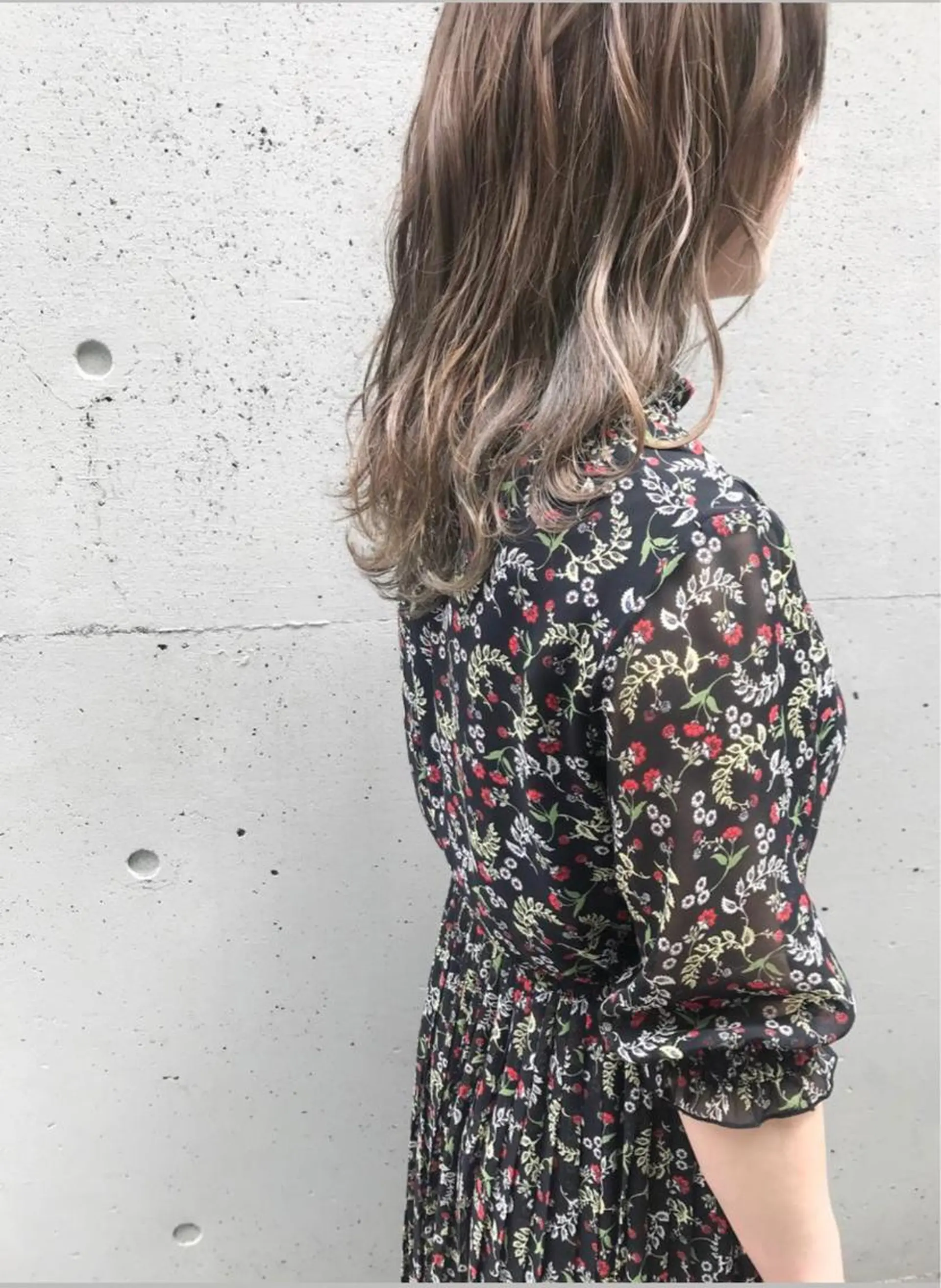 セミロング カラー パーマ ヘアアレンジ メンズ キッズ マツエク・マツパ グレージュ Luela堅田所属・田中 裕士のヘアスタイル