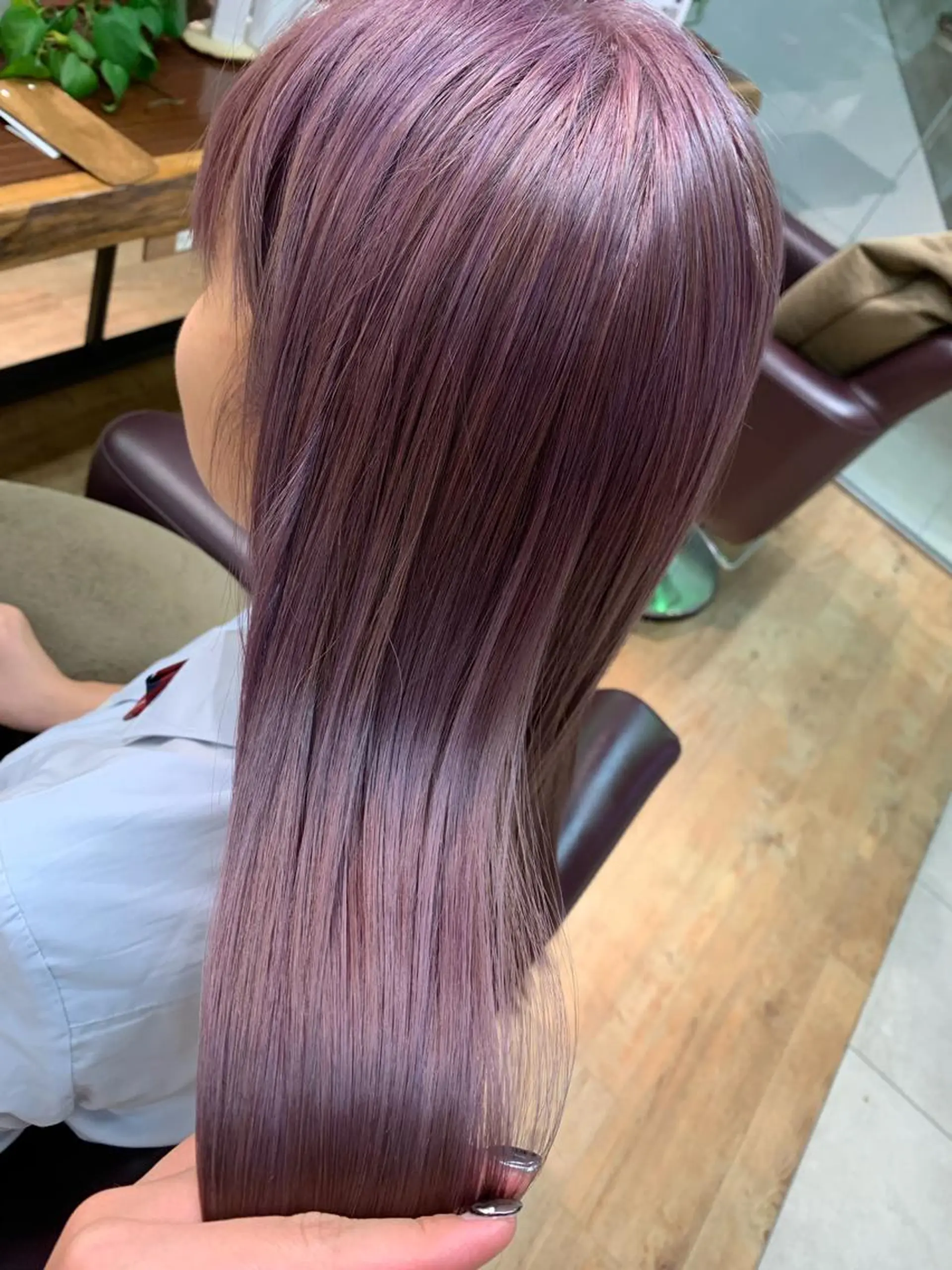 ロング カラー パーマ 韓国ヘア🇰🇷/ レイヤーカット✂︎のヘアスタイル