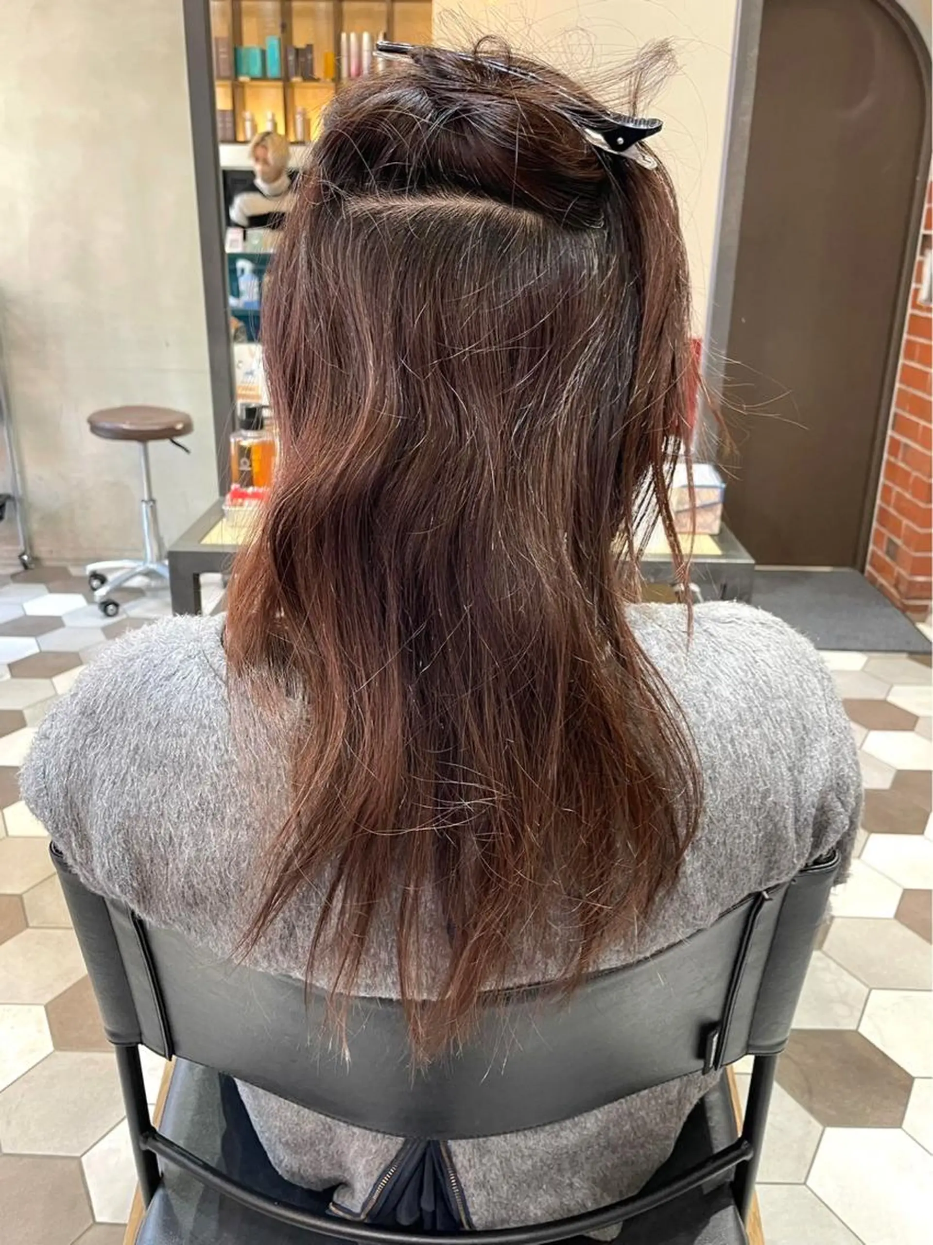 セミロング 髪質改善縮毛矯正🫧 村上蒼生のヘアスタイル