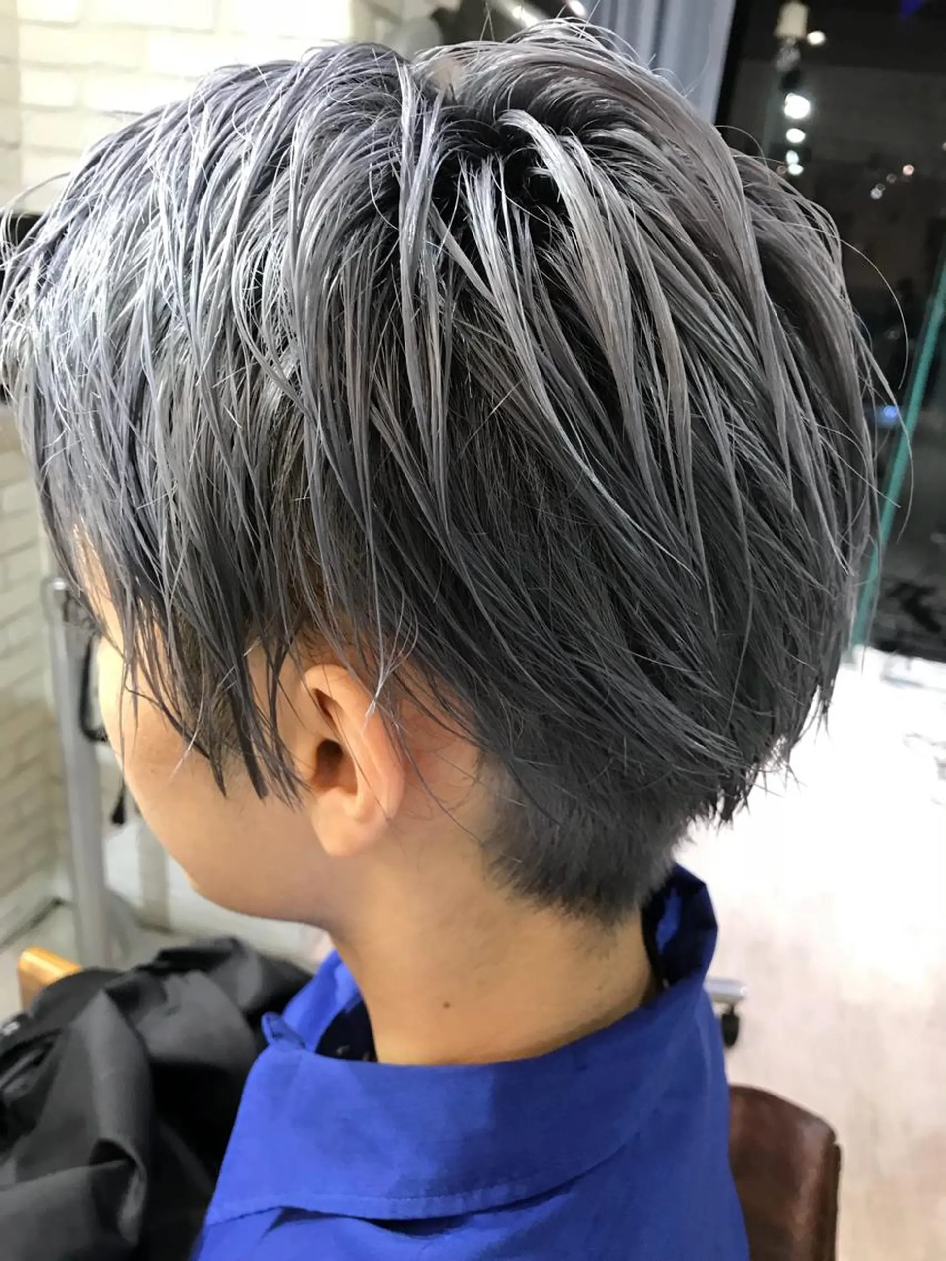 ショート カラー パーマ ヘアアレンジ メンズ マツエク・マツパ ヘアカラー トリートメント レイヤー＆カラー 人気美容師倉崎涼のヘアスタイル