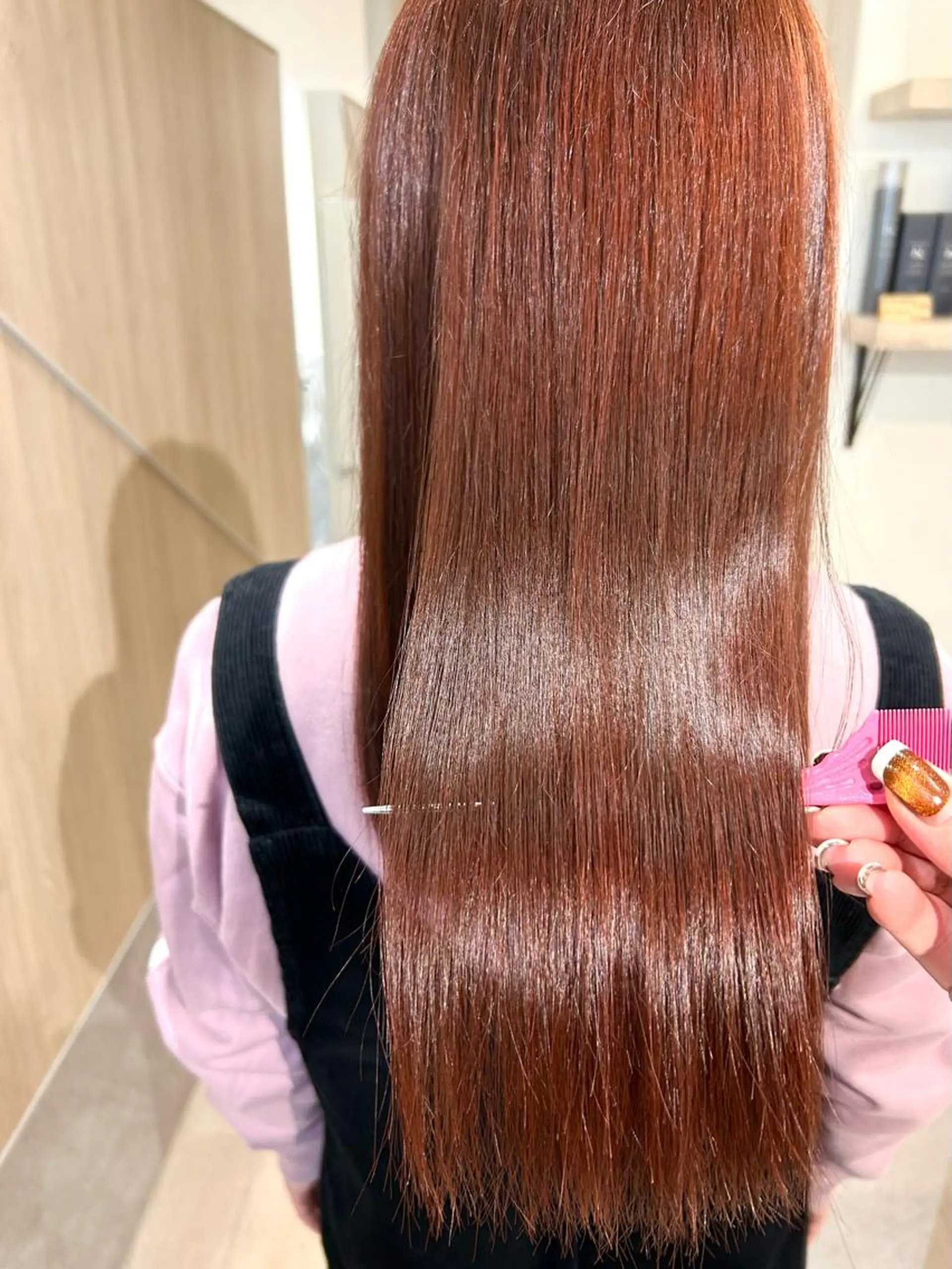 ロング カラー カット ヘアカラー トリートメント 西 めぐみのヘアスタイル