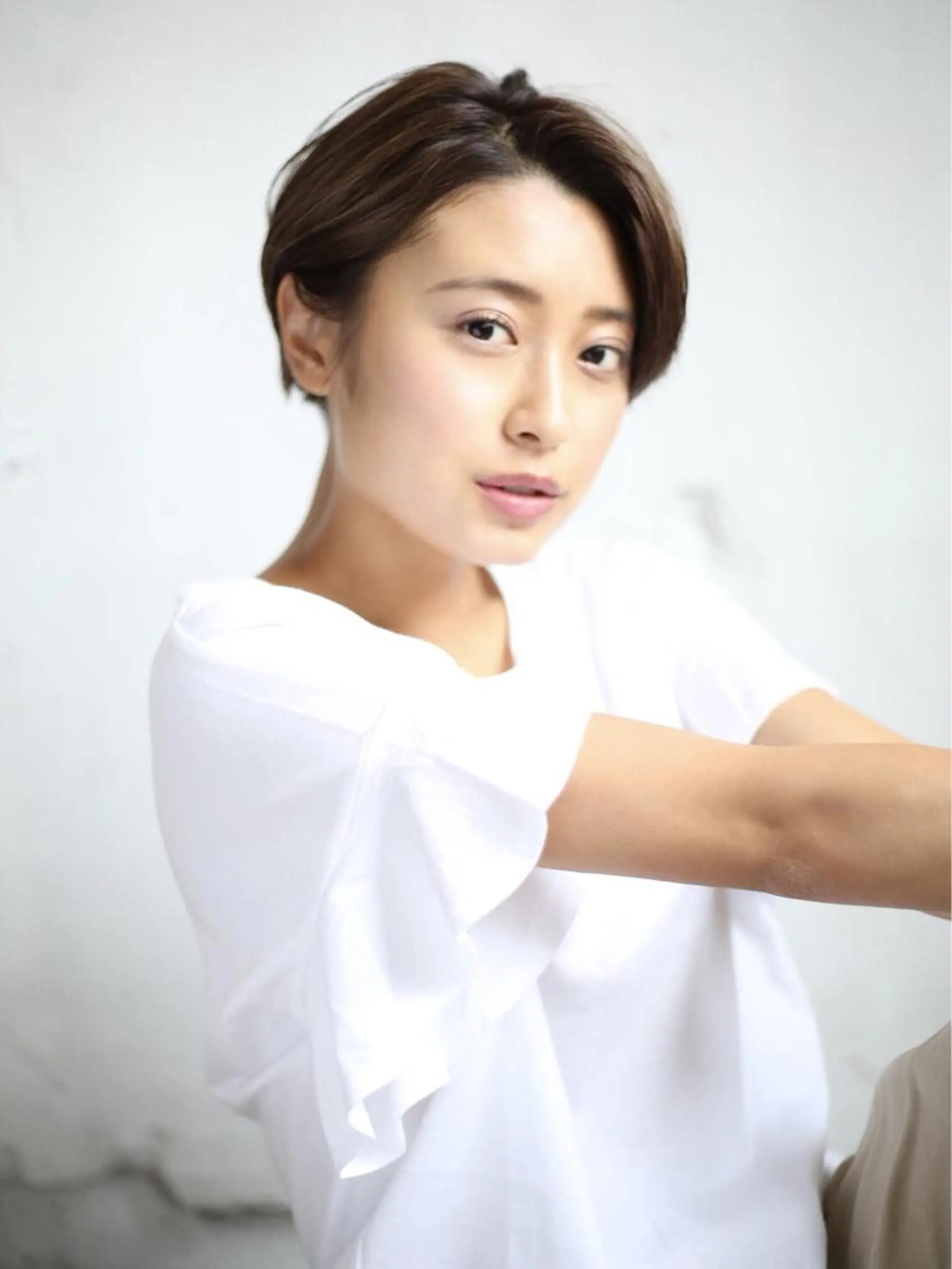 ショート カラー パーマ 野崎 ひかりのヘアスタイル