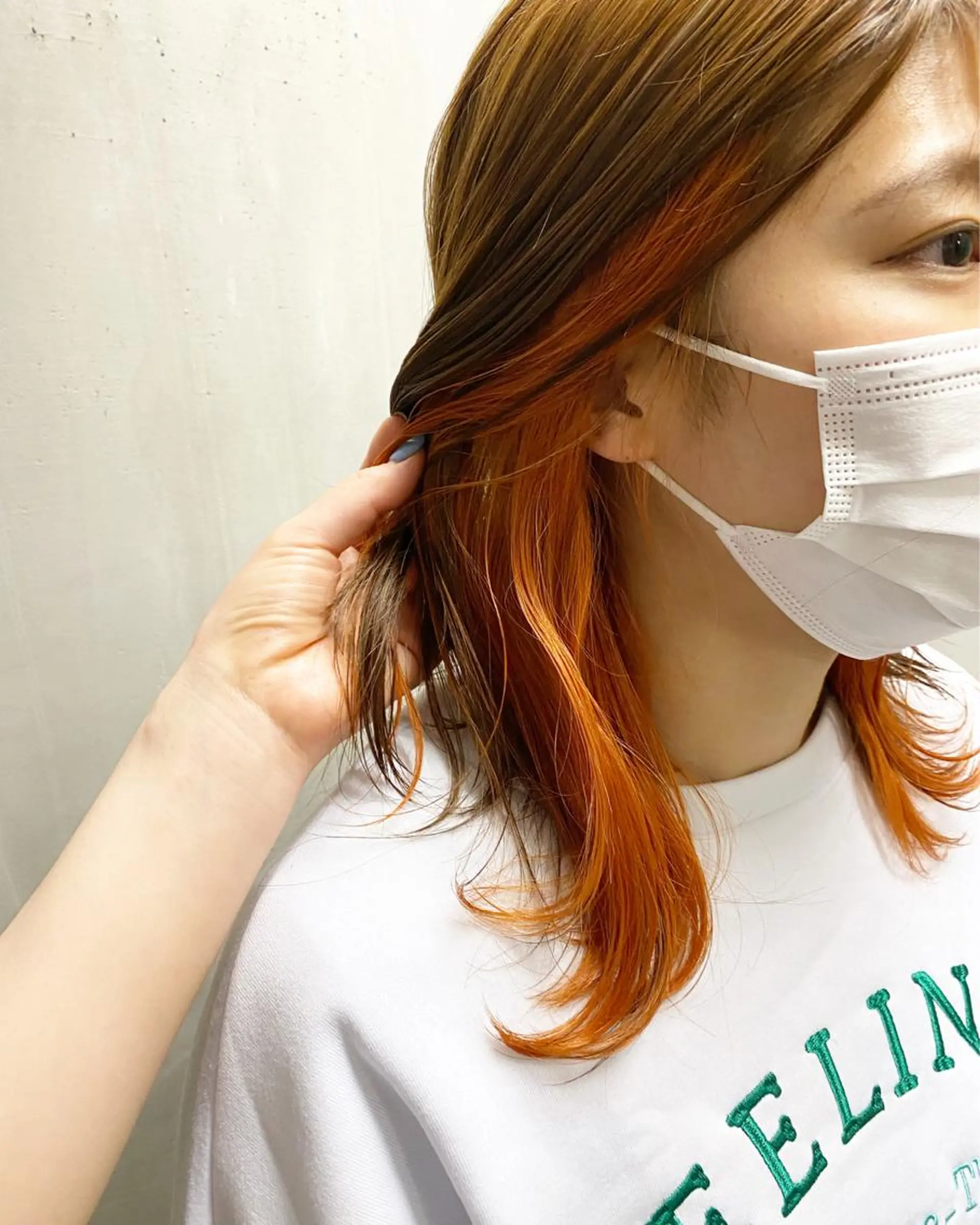 ミディアム カラー オレンジ お任せヘア☘️☘️ 及川渚のヘアスタイル