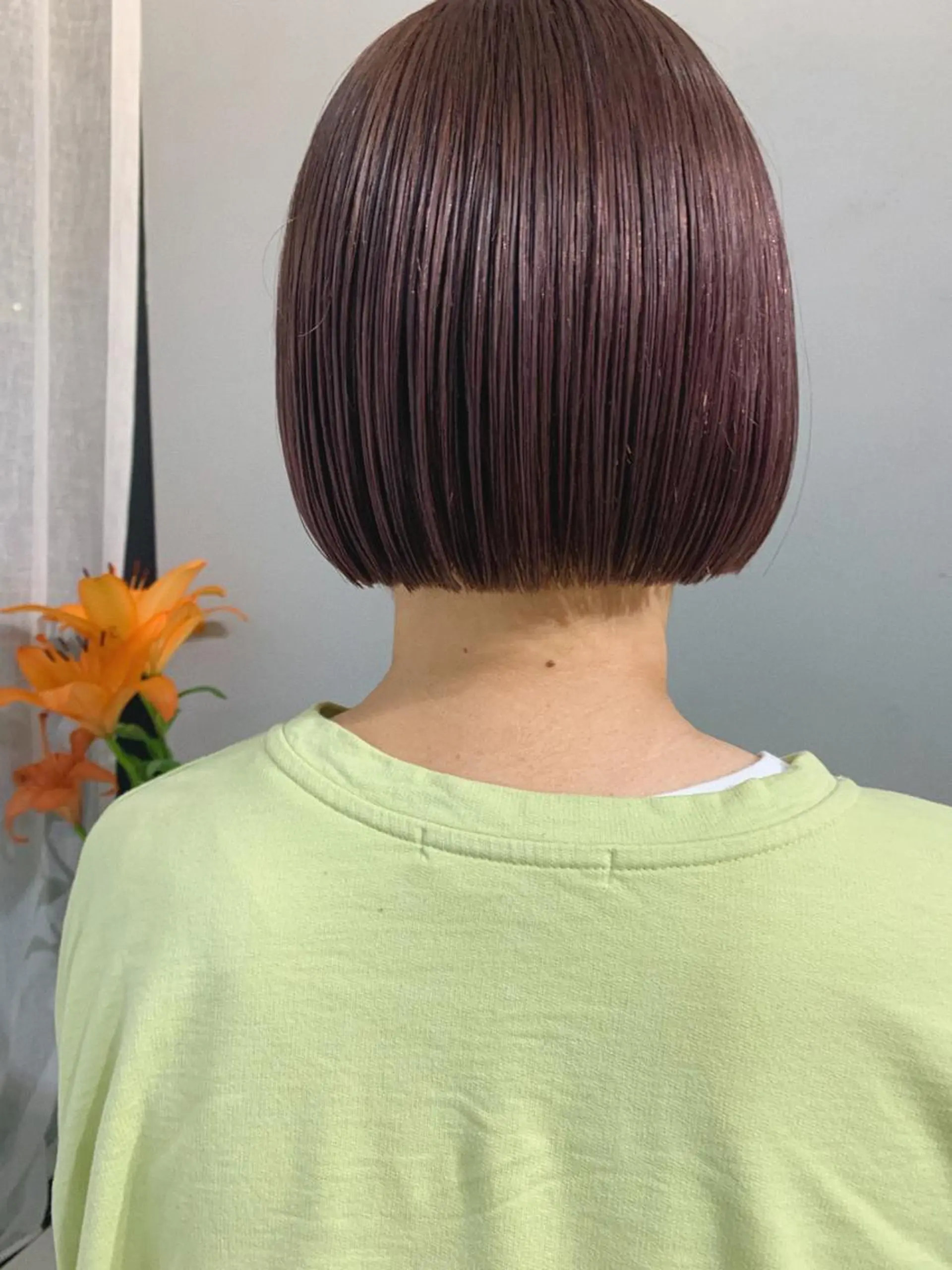 ショート カラー ボブパーマコテ巻き風 パーマNo1深江秀平のヘアスタイル