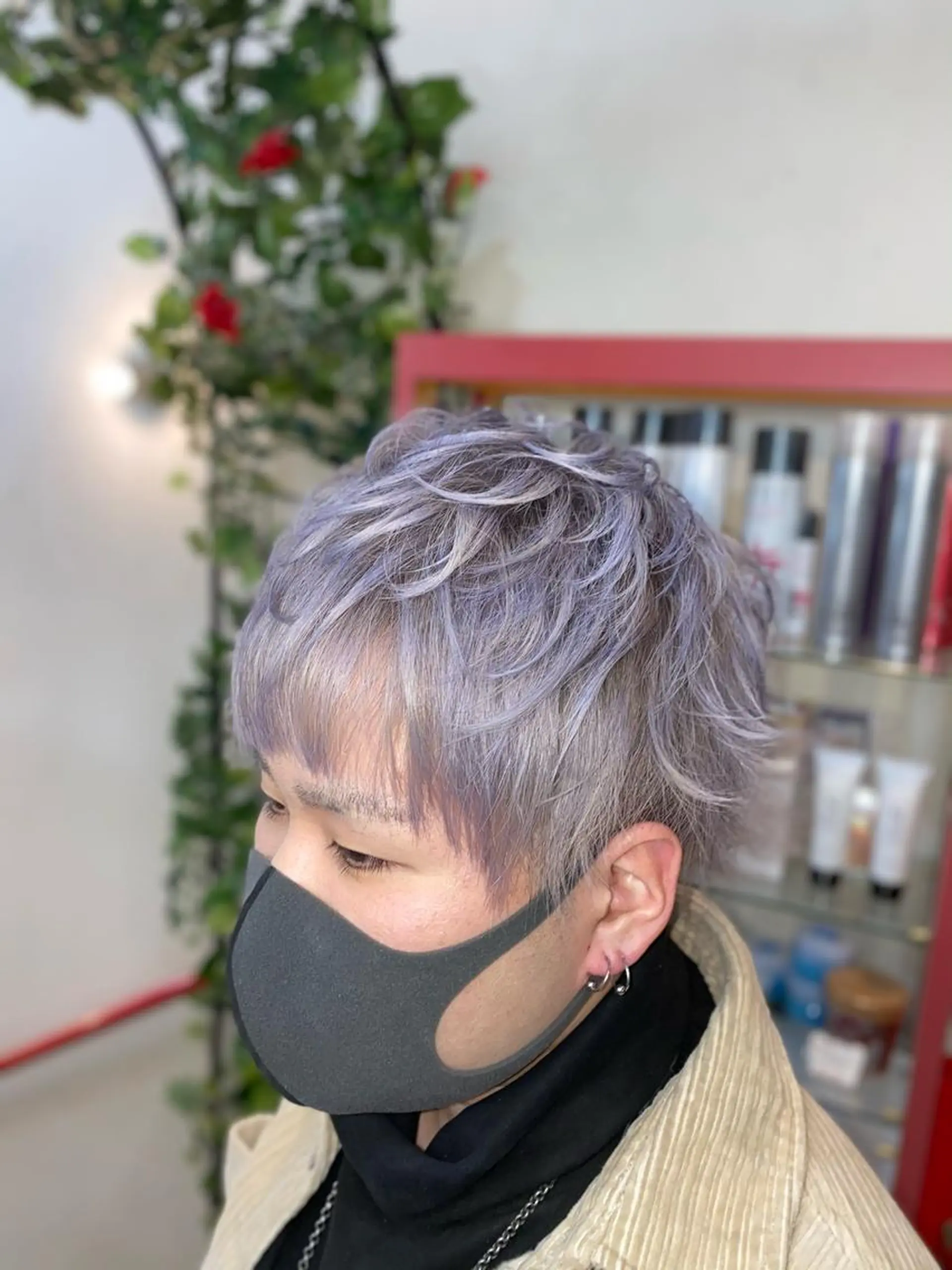 メンズ ヘアカラー ゆぴ☾‪/推しカラー /ハイトーンのヘアスタイル