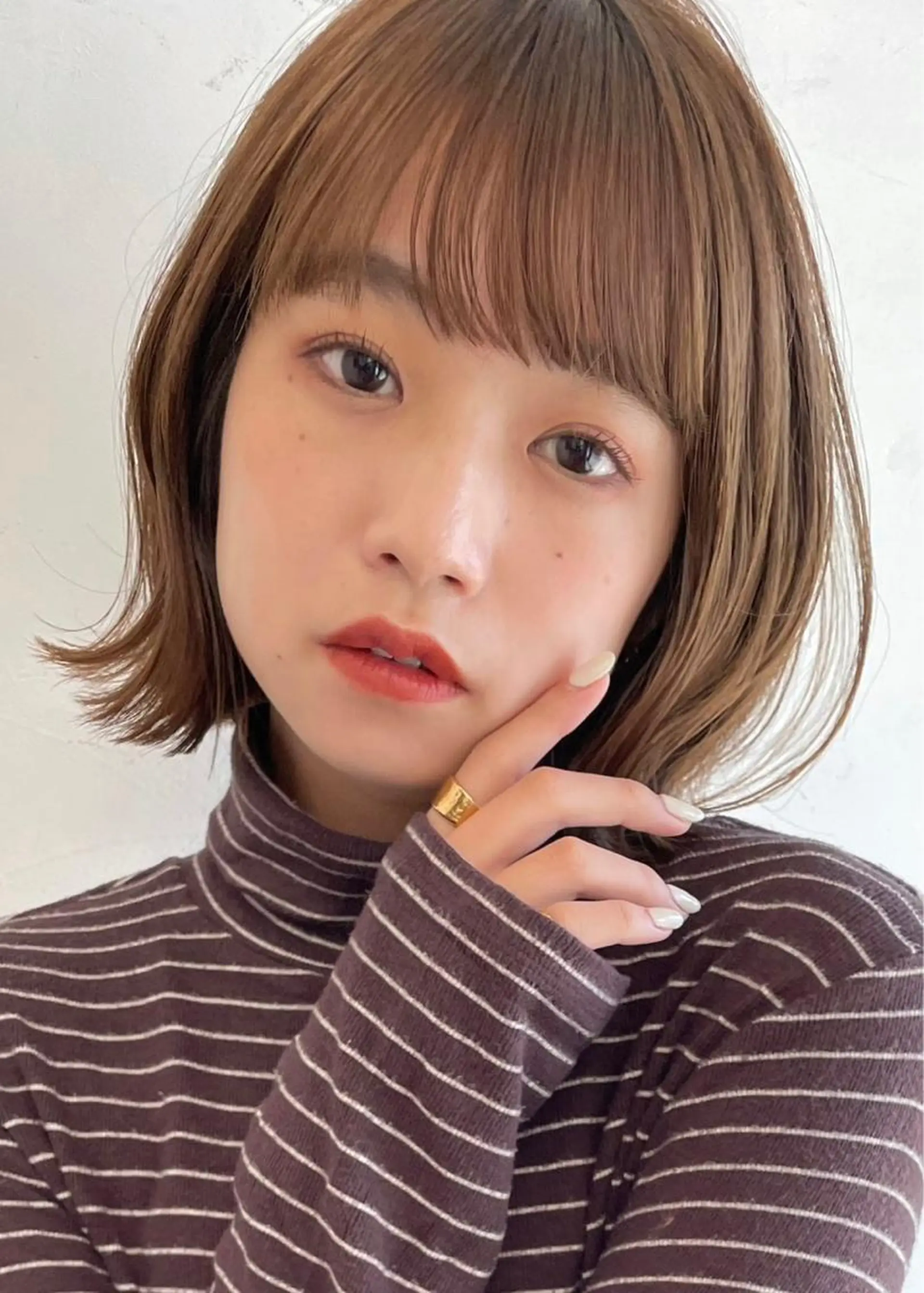 ショート ボブ カット OAK 学芸大学所属・秋葉萌　透明感カラー /レイヤー/ボブ♡のヘアスタイル