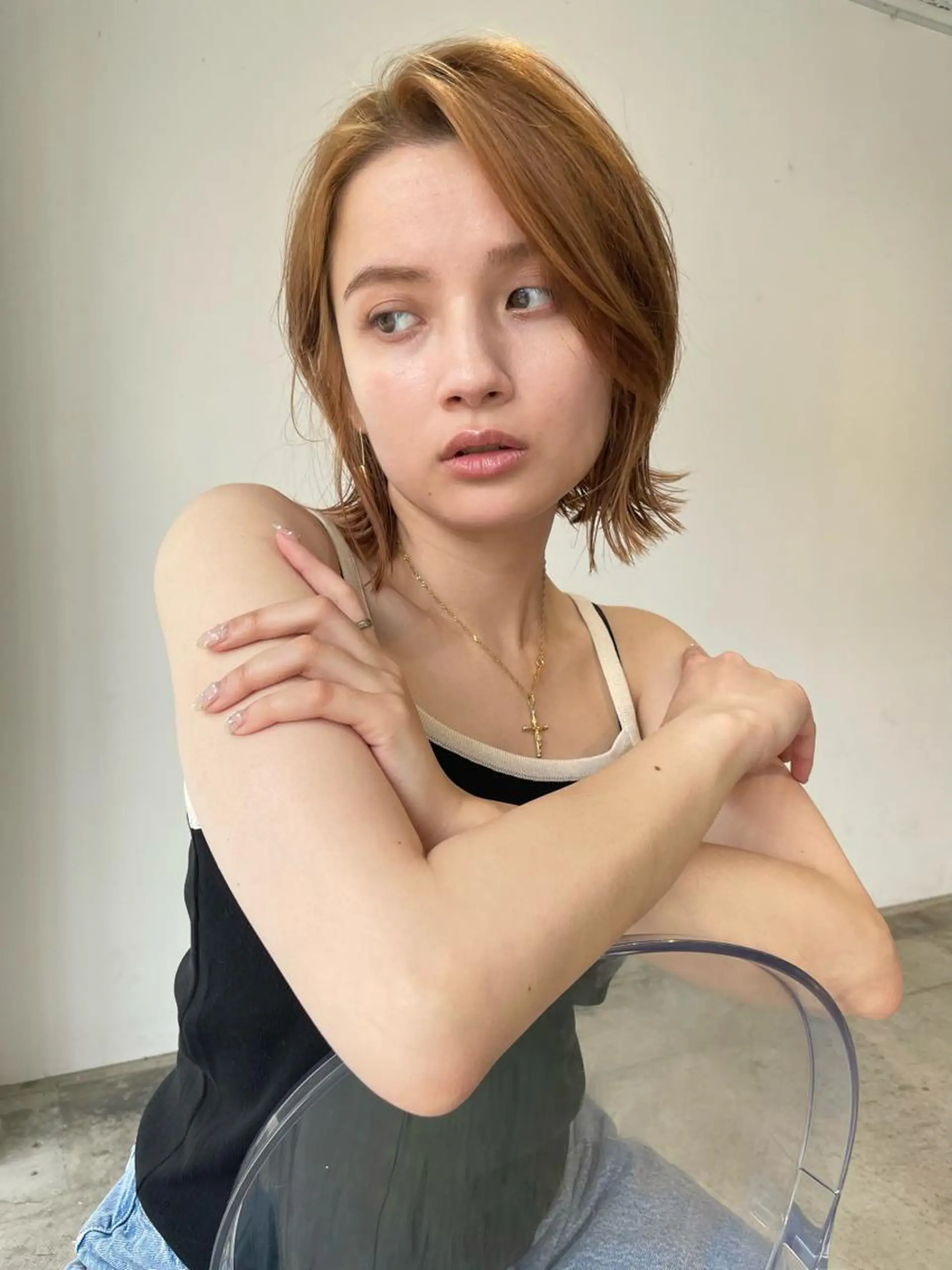 ミディアム ヘアカラー mood alissaのヘアスタイル