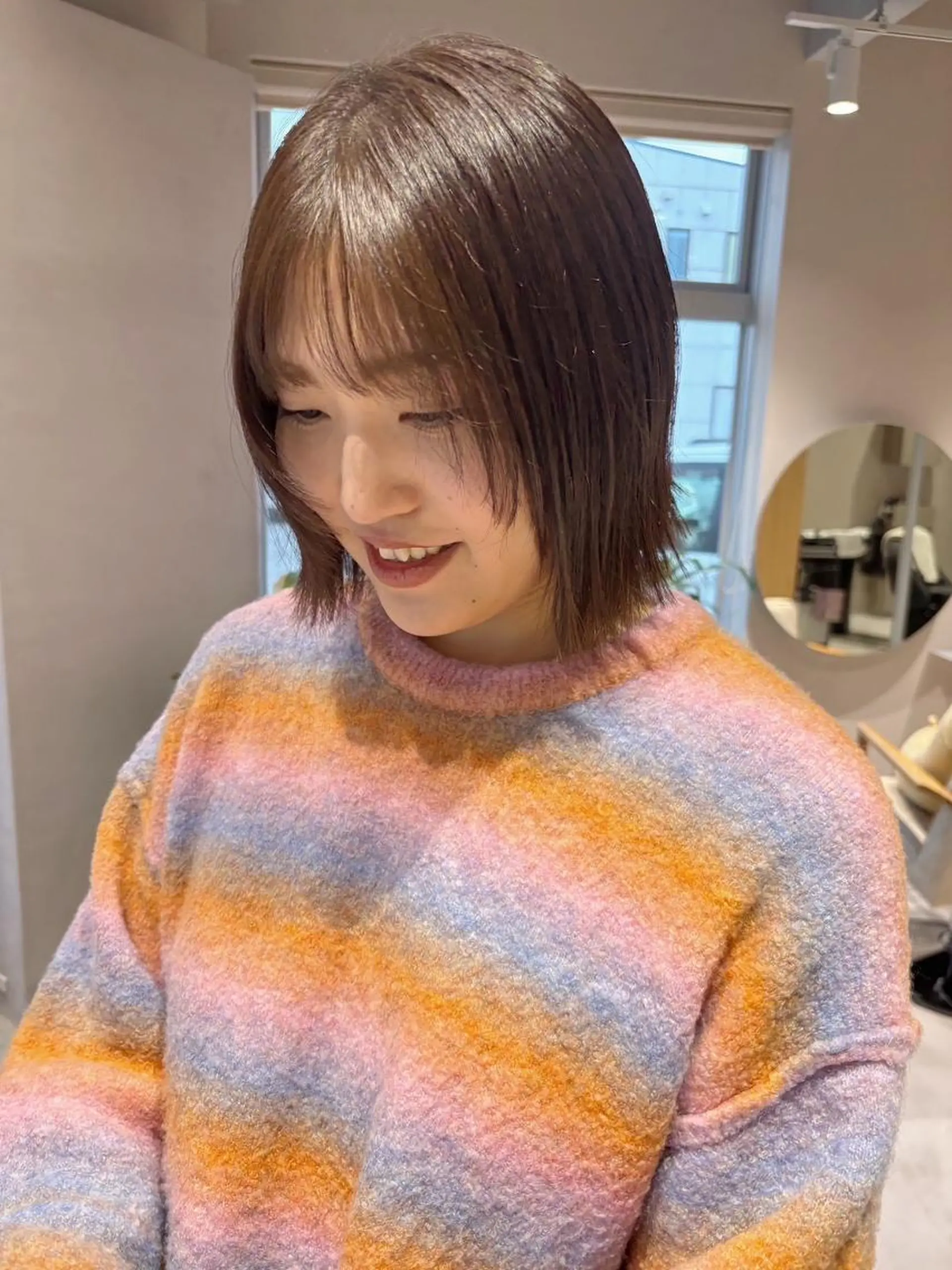 セミロング カラー レイヤーカットが得意 ✨村田和佳のヘアスタイル