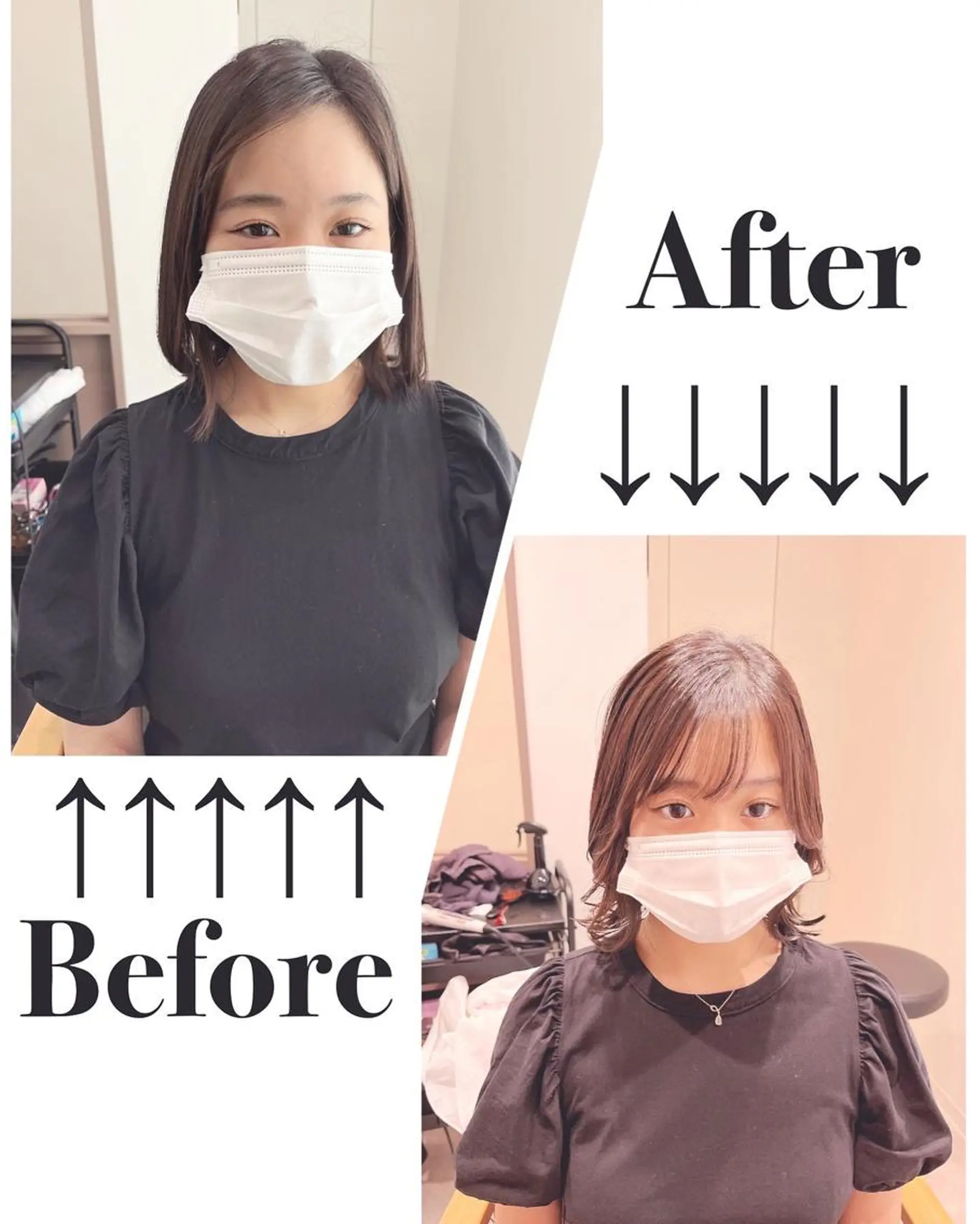 ミディアム ボブ 髪質改善 韓国風ヘア シースルーバング 縮毛矯正 カット ヘアカラー ヘアセット BACANCES〜バカンス〜所属・👑👑👑👑工藤 敬👑👑👑👑のヘアスタイル