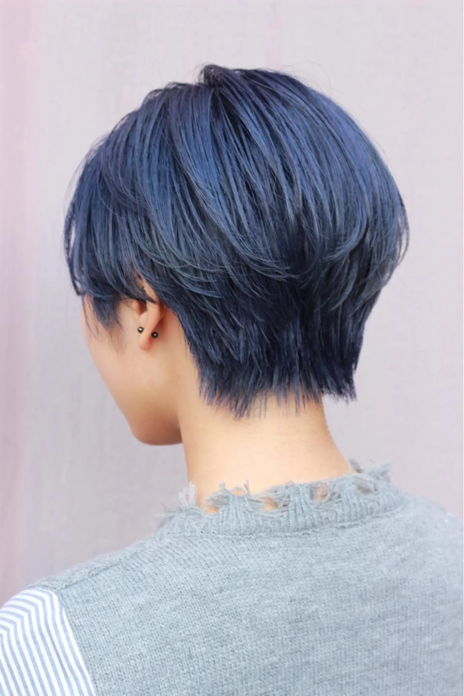 ショート カラー ブルーカラー ネイビーカラー カット Viage （ビアージュ）のヘアスタイル