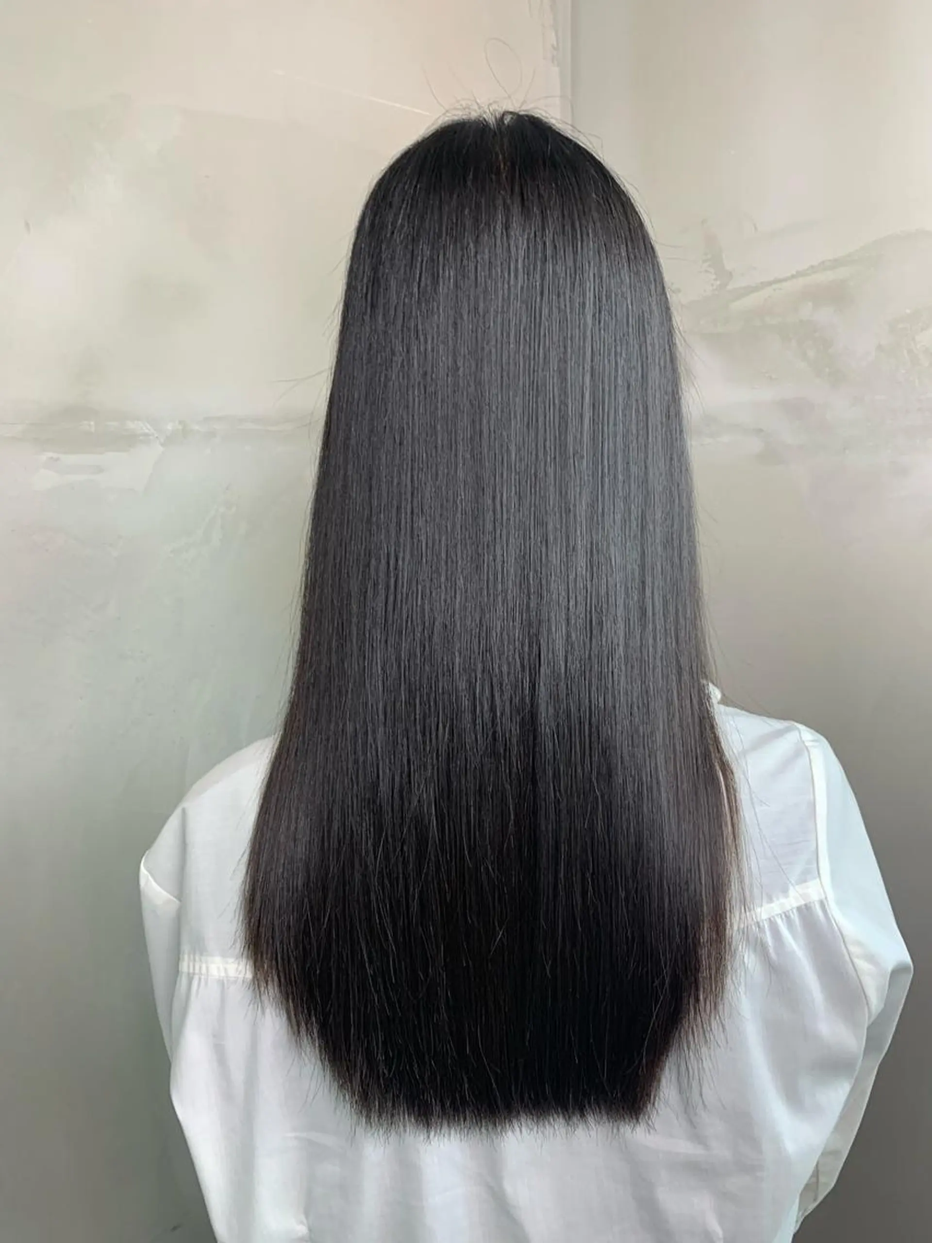 ロング アッシュ ハイライト 髪質改善 レイヤーカット 縮毛矯正 縮毛矯正 レイヤーカット/ 艶カラー/RYOMAのヘアスタイル