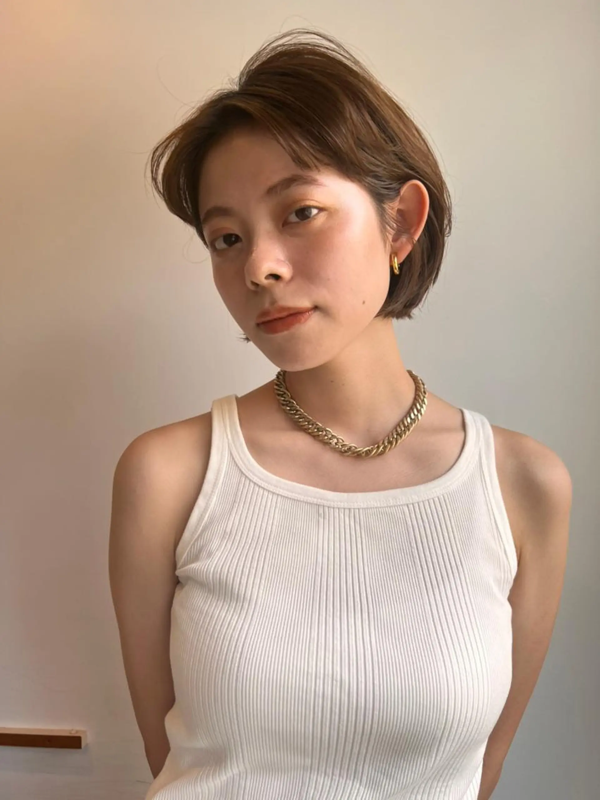 ショート カラー パーマ ショートボブ アディクシーカラー ブリーチ ケアブリーチ デザインカラー カット CEINE OURのヘアスタイル