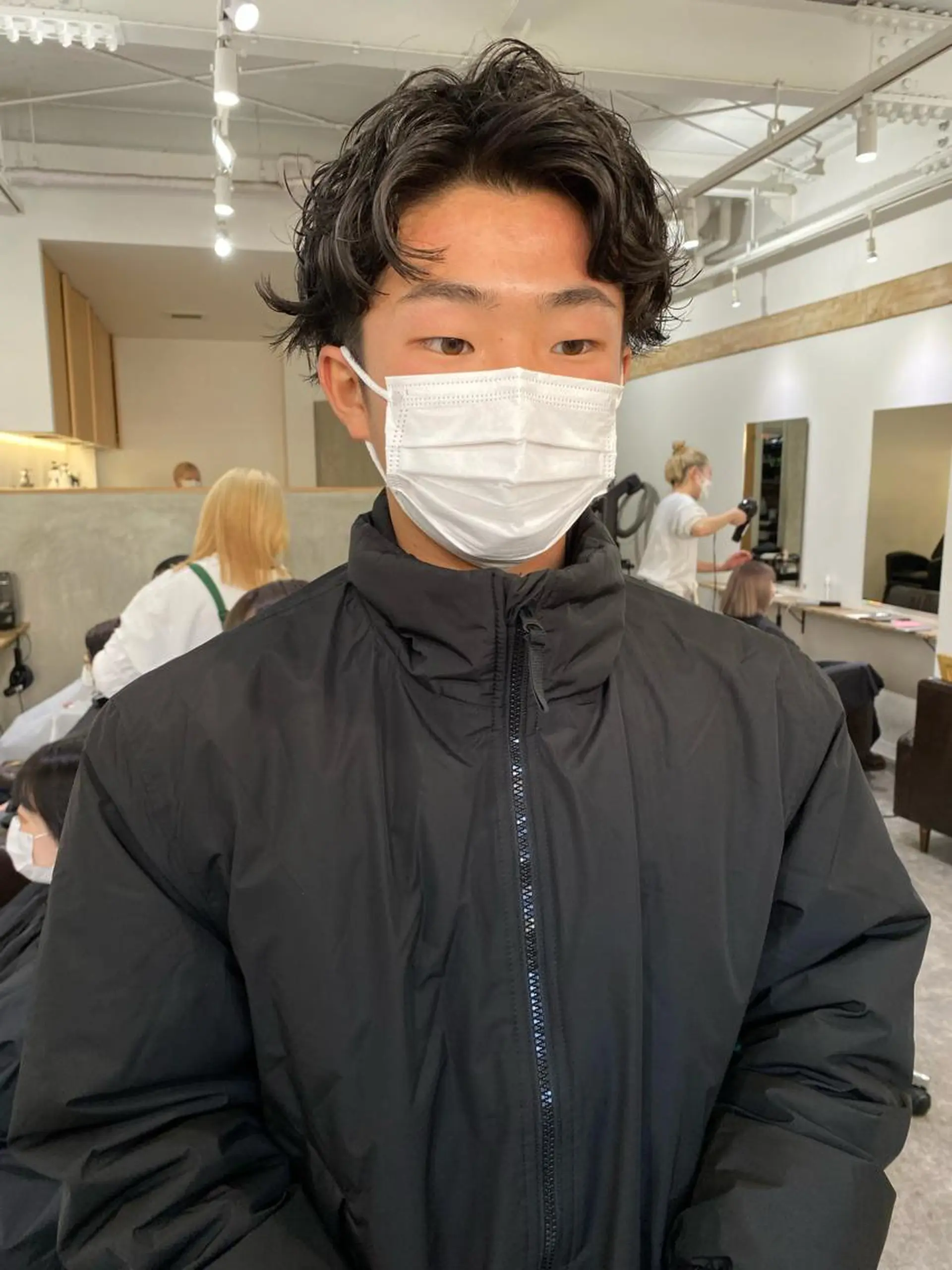 ショート パーマ メンズ メンズパーマ 森貴裕/ベージュ/ パーマ/オリーブのヘアスタイル