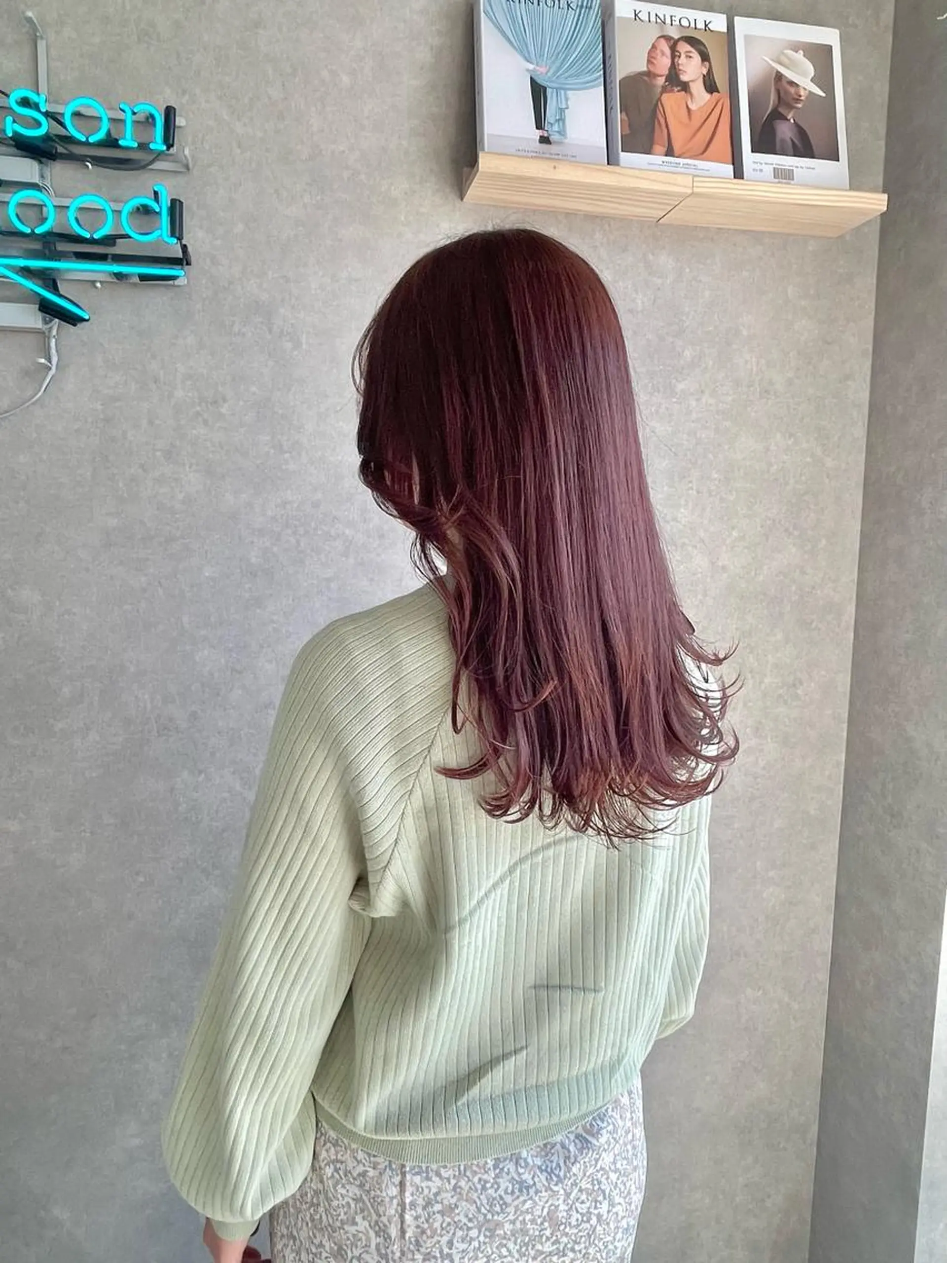 ロング カラー カット ヘアカラー トリートメント mood tatemachiのヘアスタイル