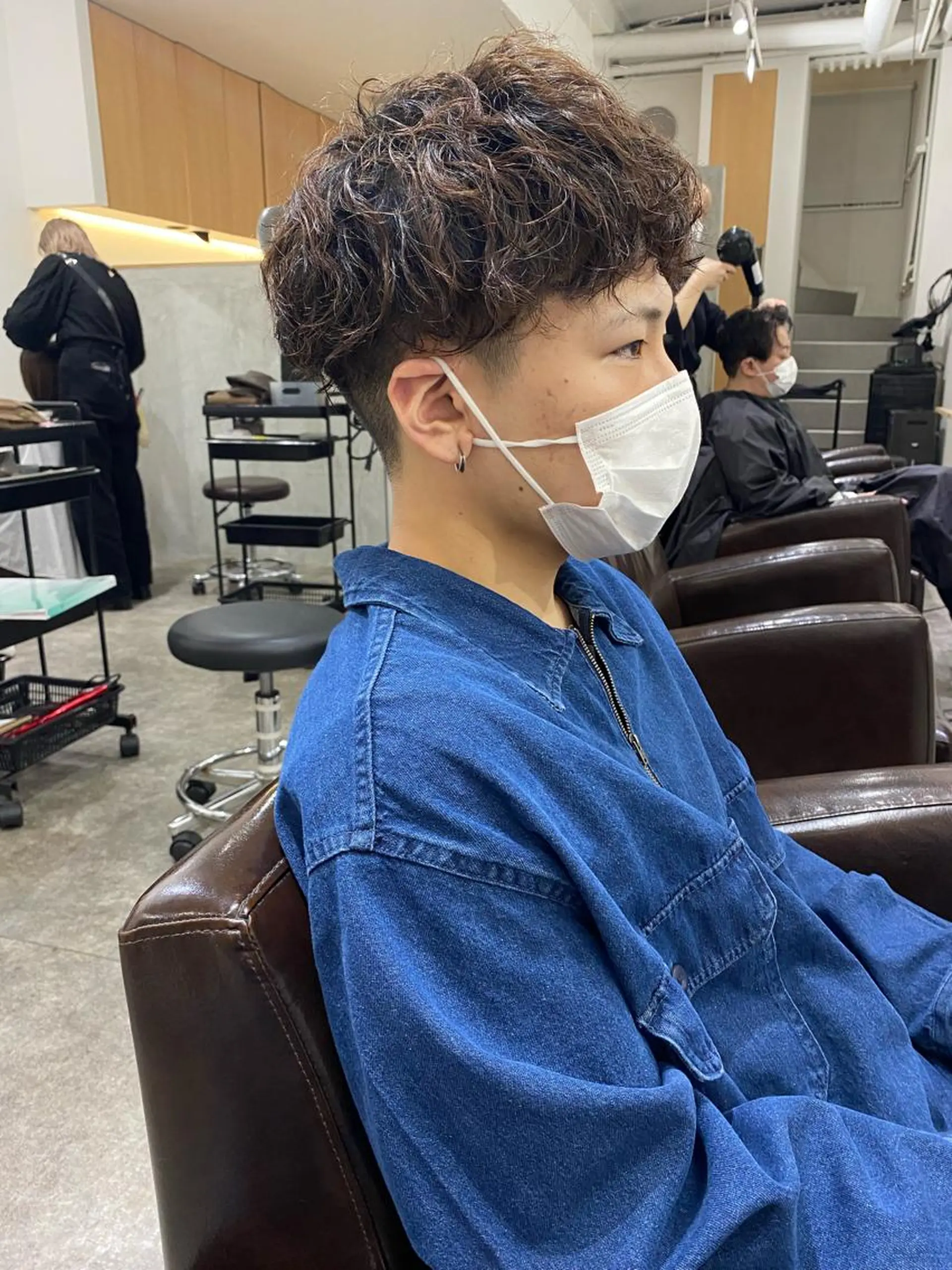 ショート パーマ メンズ 森貴裕/ベージュ/ パーマ/オリーブのヘアスタイル