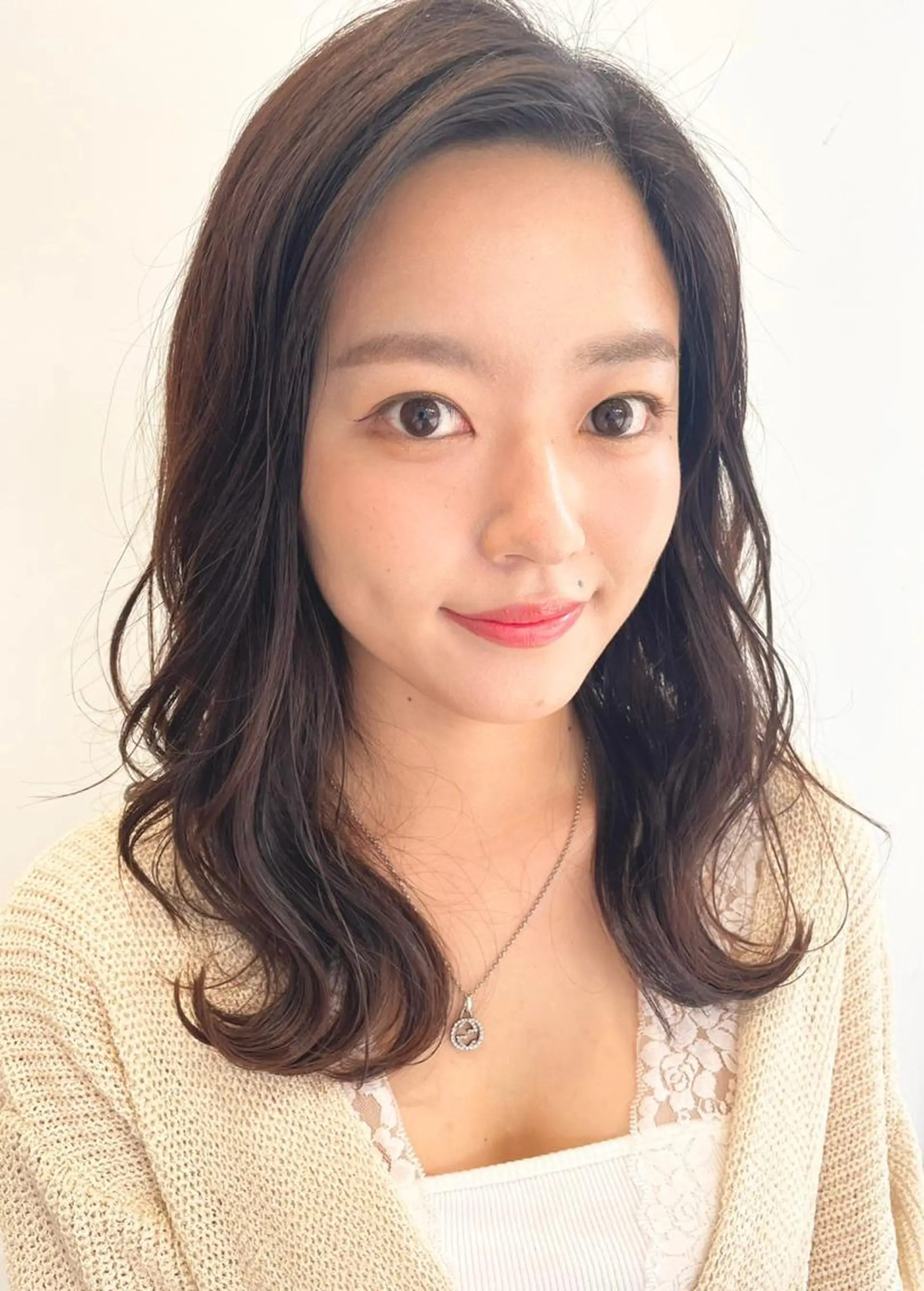 ミディアム ヘアカラー トリートメント ブリーチ縮毛矯正 ハイライト/Yutoのヘアスタイル