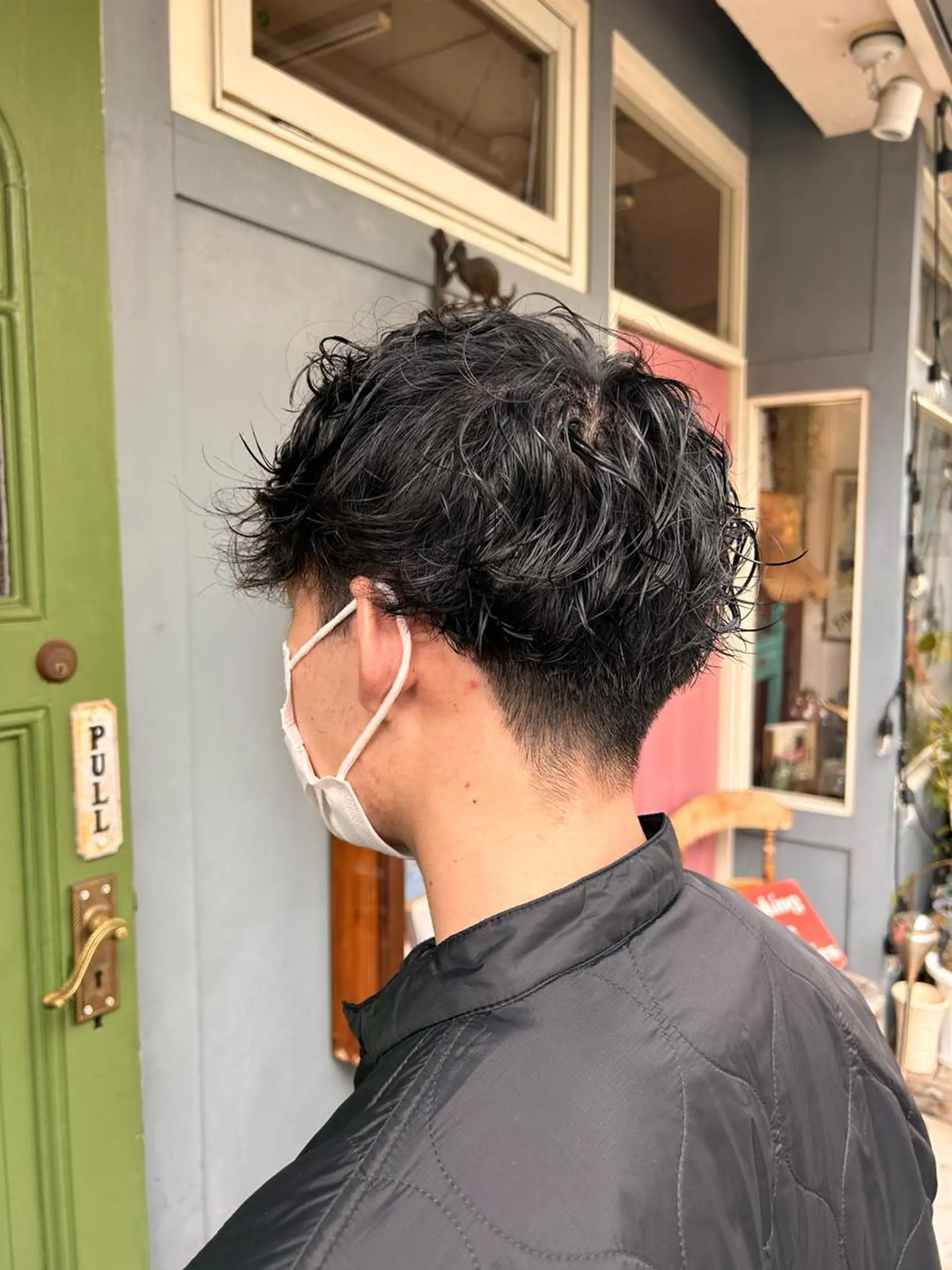 ショート パーマ メンズ カット パーマ 清水千優/パーマ/透 明感カラー/メンズのヘアスタイル