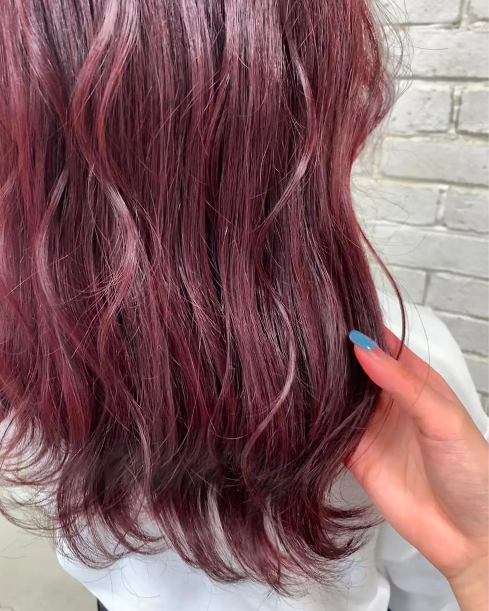 セミロング ヘアカラー トリートメント u n aのヘアスタイル