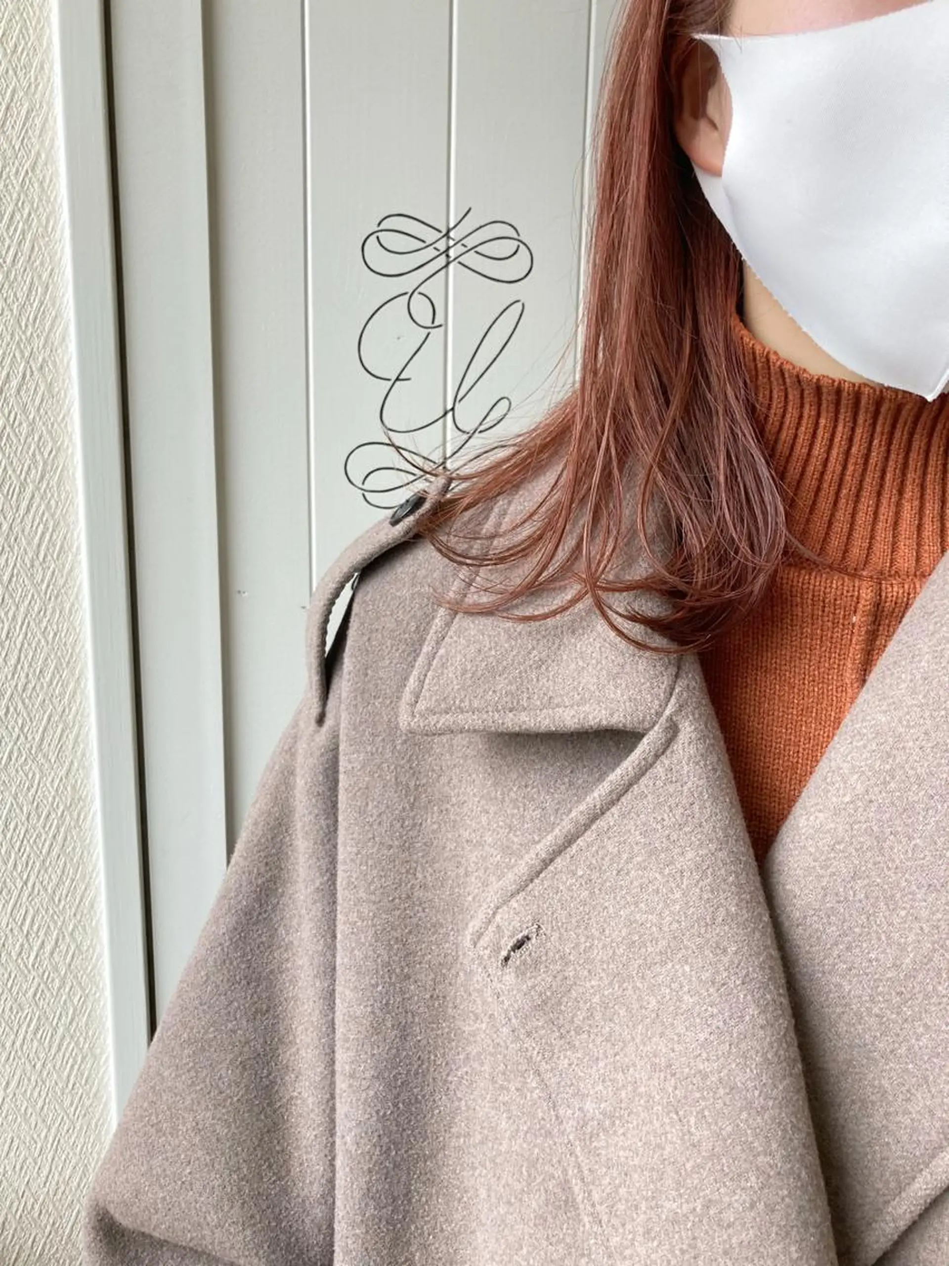 セミロング カラー ベージュカラー ブリーチ ピンクカラー ピンクベージュ 小木曽智美 /ボブ/ショートのヘアスタイル