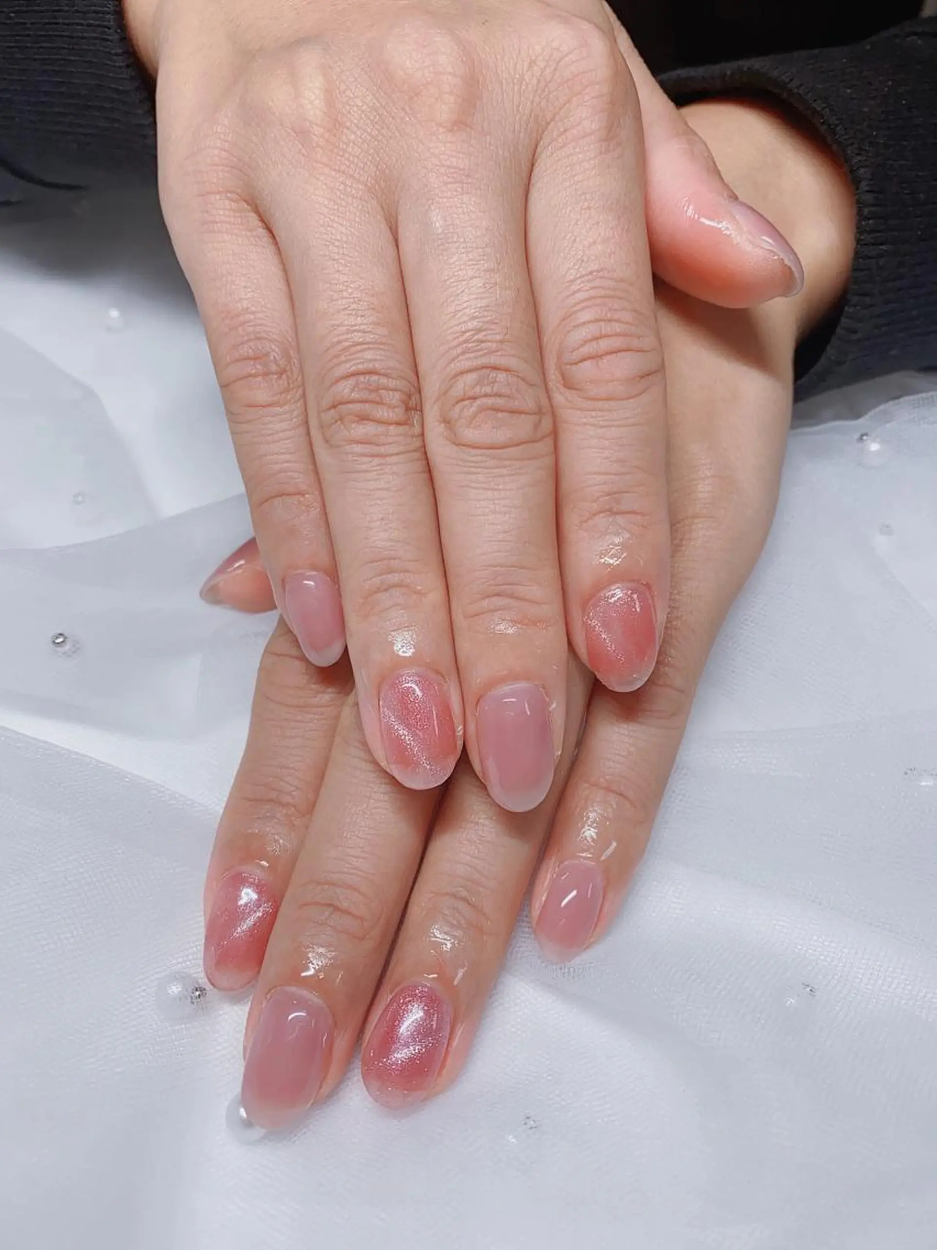 ネイル マグネットネイル ピンク Jasmine nailsalon所属・ジャスミン ネイルサロンのネイルデザイン