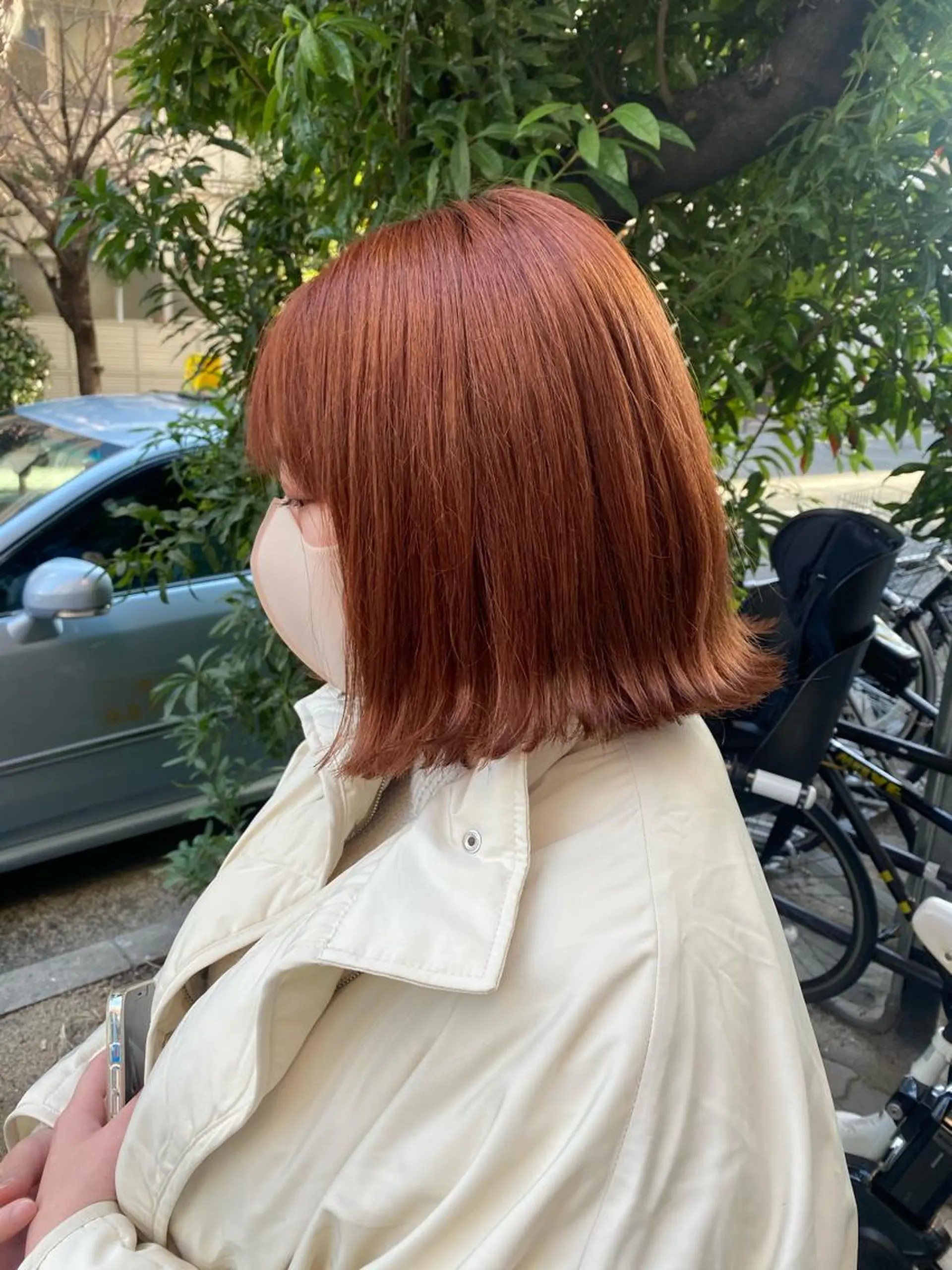 ショート オレンジブラウン 大野 美紅のヘアスタイル