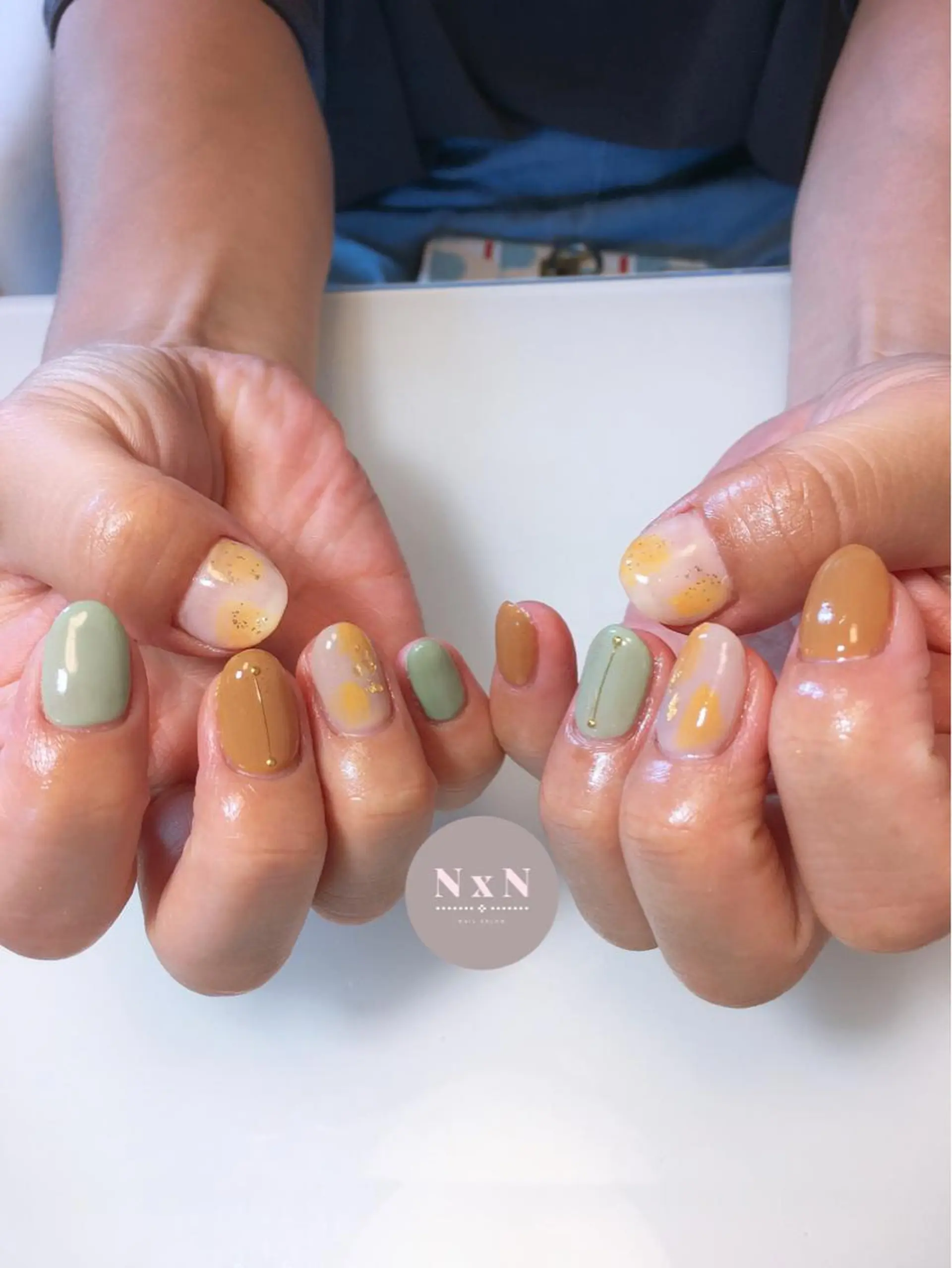 ネイル ジェルネイル ぷっくりネイル nail salon N×Nのネイルデザイン