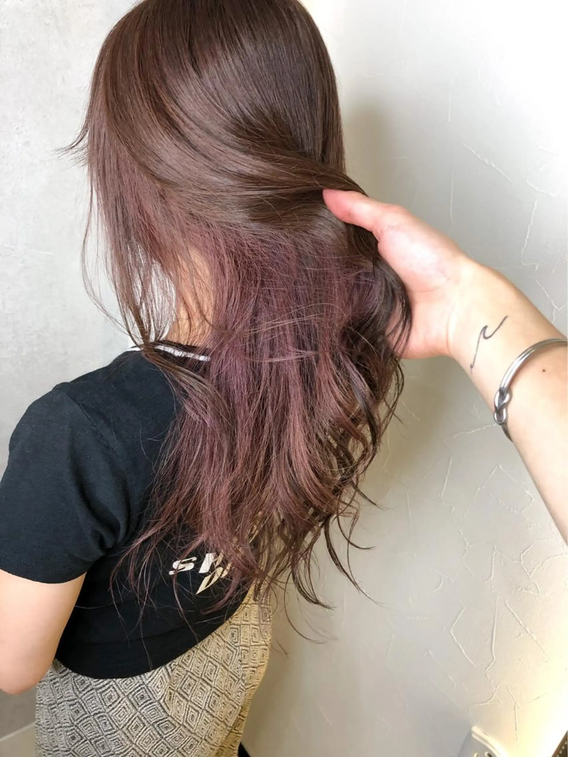 セミロング カラー 韓国ハッシュカット/ 新宿/髪質改善/岡崎のヘアスタイル