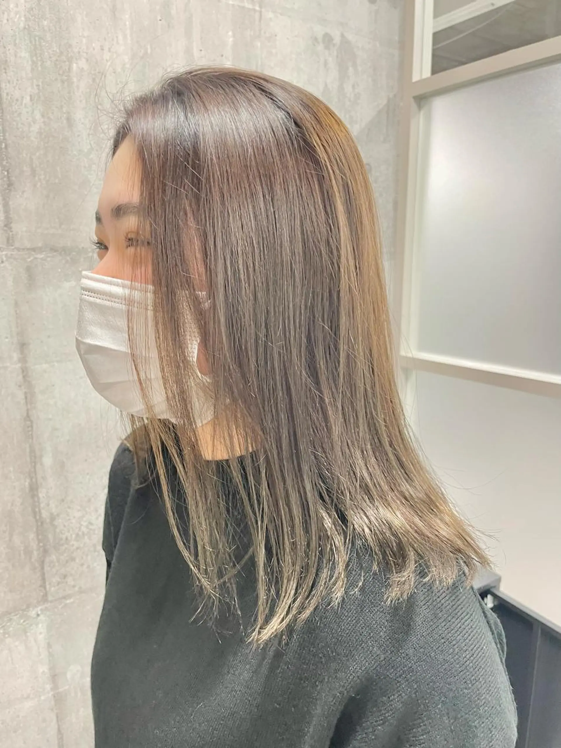 ミディアム カラー ブリーチ トリートメント カット ヘアカラー トリートメント タケダケイ /ショート/ボブのヘアスタイル