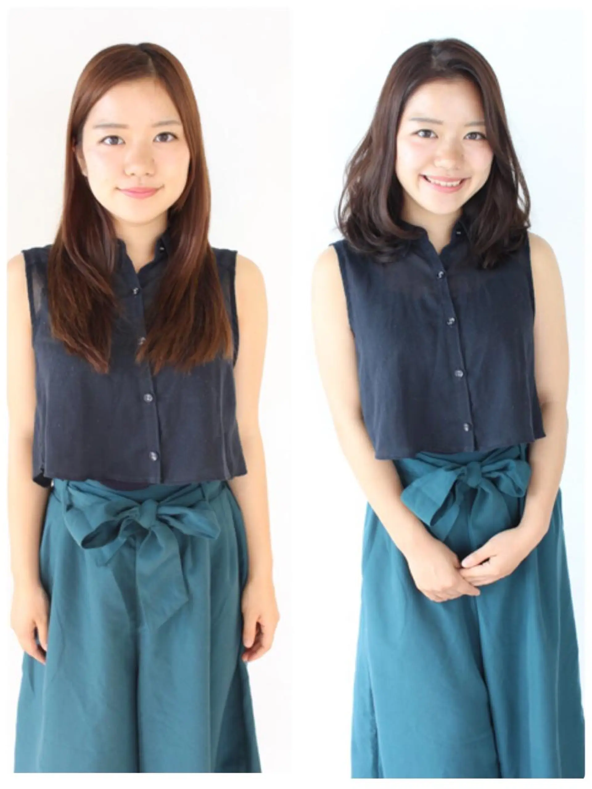 ミディアム 河野 薫のヘアスタイル