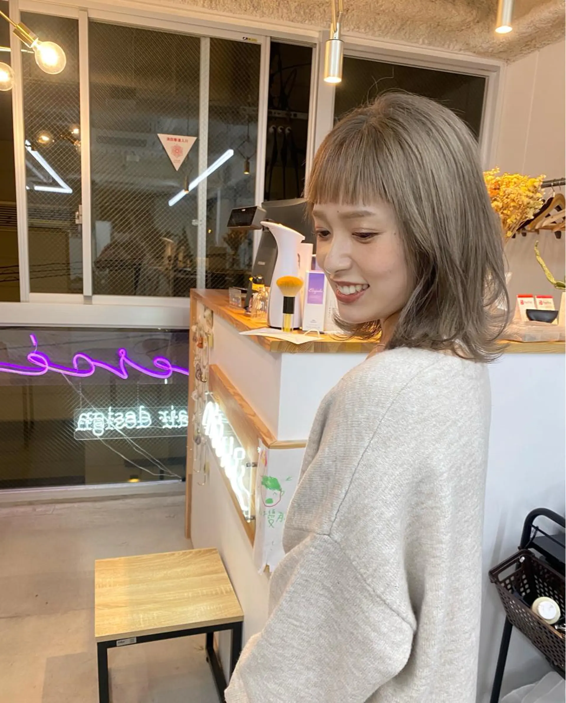 ミディアム カラー ヘアカラー 八谷 将平のヘアスタイル