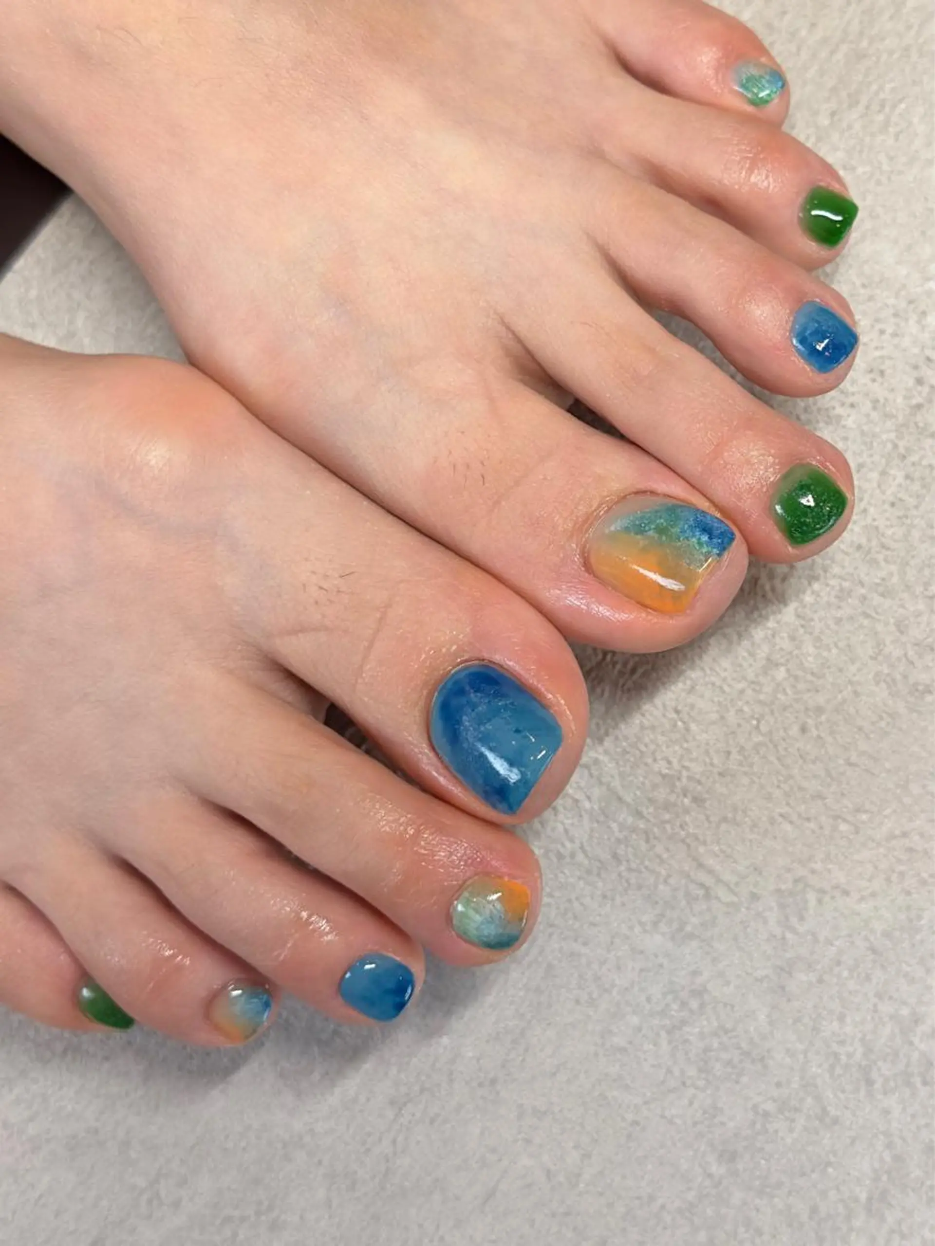 ネイル アートネイル フットネイル ジェルネイル キラキラネイル マグネットネイル フットネイル 小河 仁美のネイルデザイン