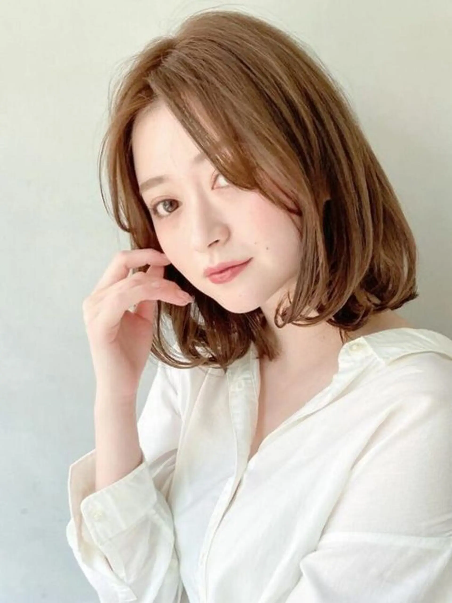 ミディアム ミディアムパーマ 森山 佳小里/カラー /似合わせカットのヘアスタイル