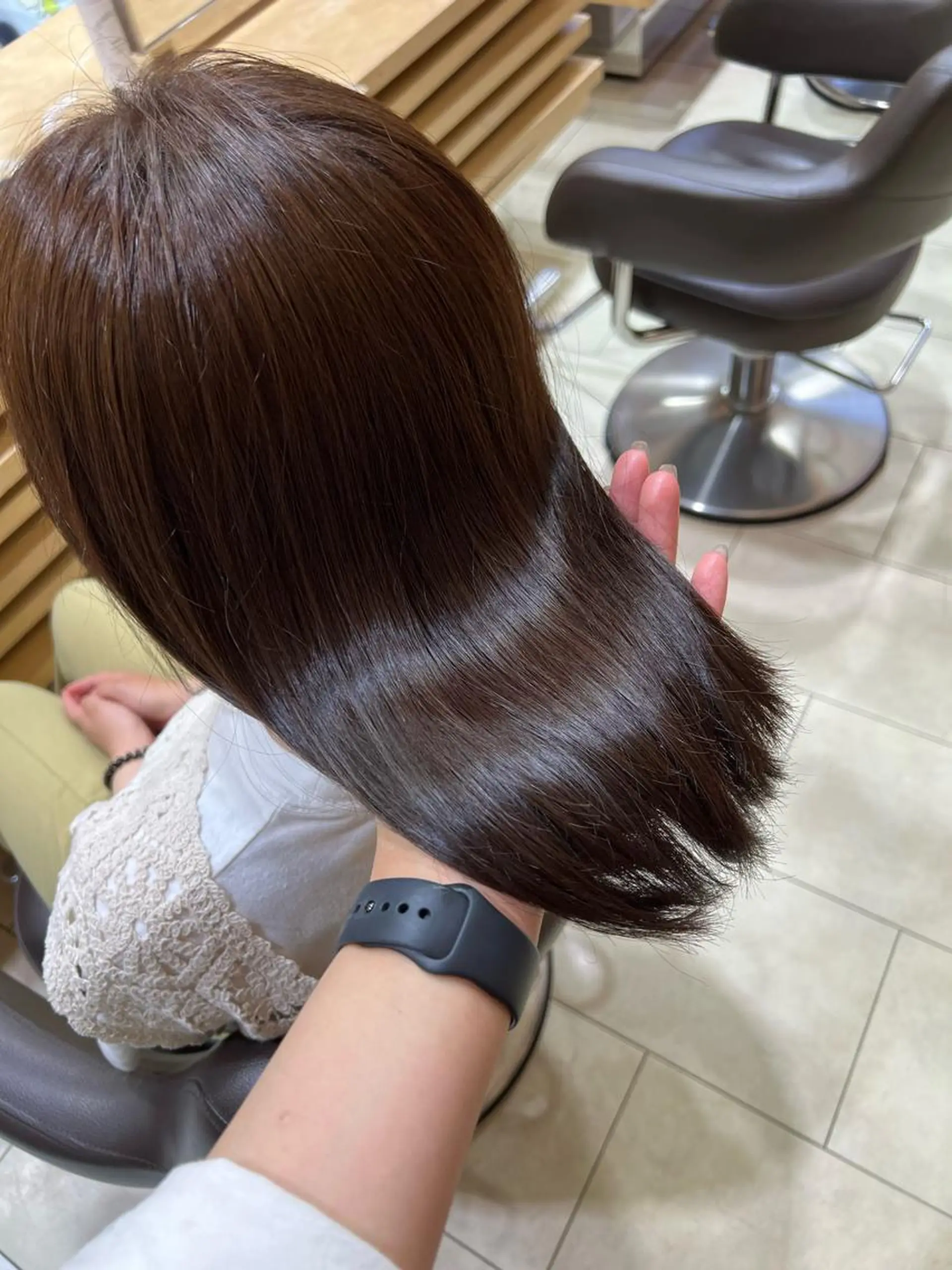 ミディアム カラー マツエク・マツパ 髪質改善 トリートメント チャンモリパーマ/韓 国/Minami🦋のヘアスタイル