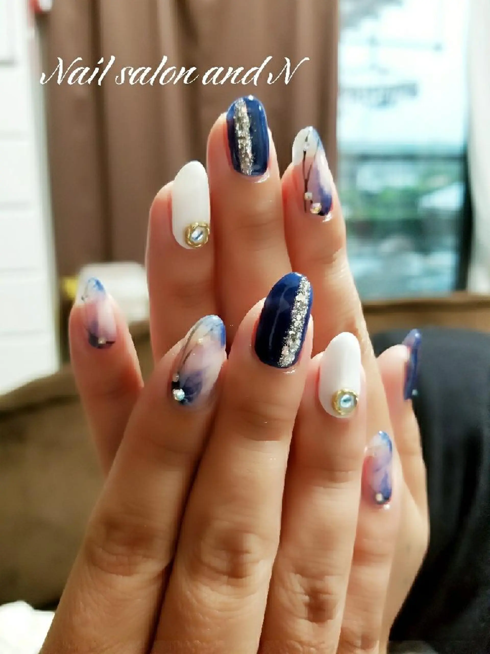 ネイル ネイビー and Nのネイルデザイン