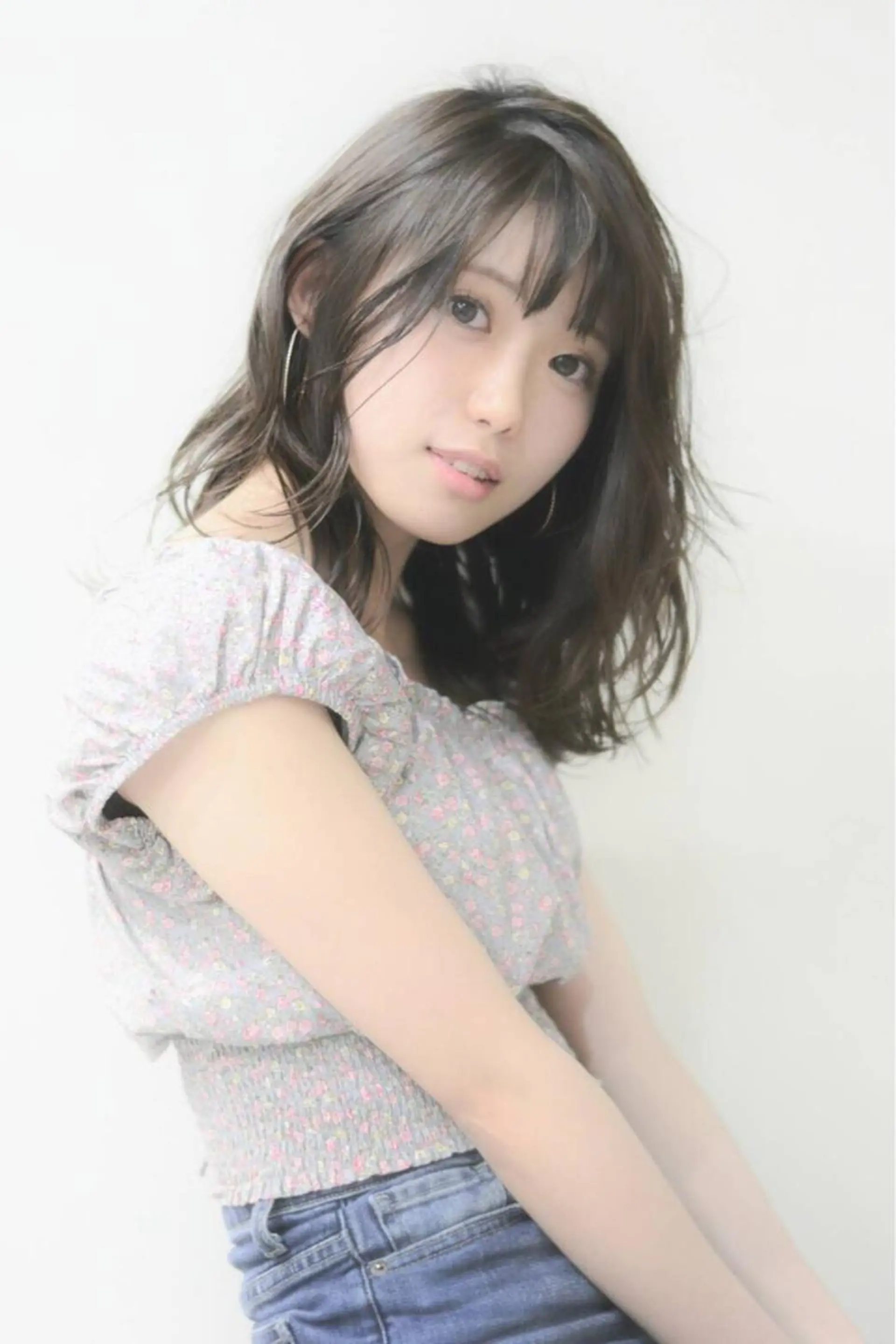 セミロング カラー カット ヘアカラー トリートメント SHE. hairdesignのヘアスタイル