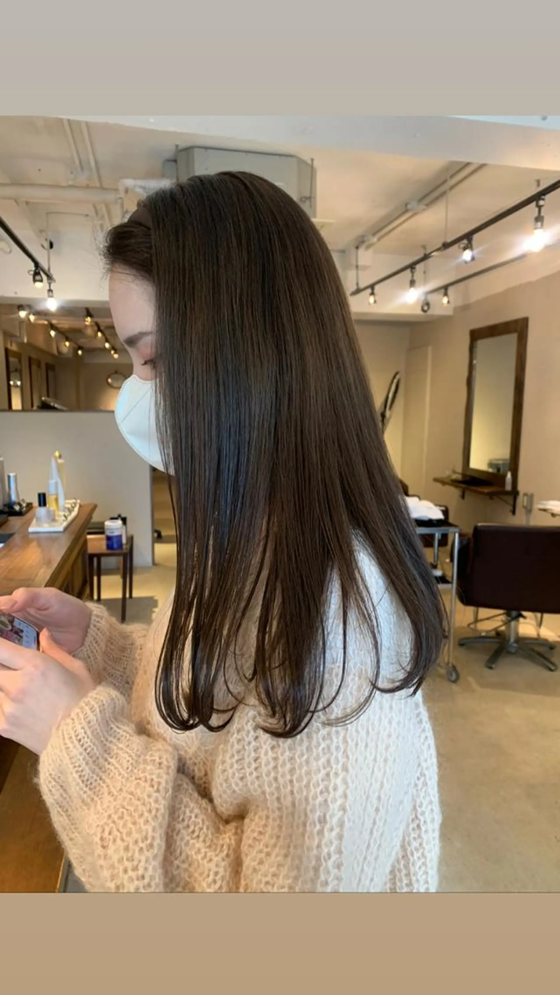 ロング カラー 透明感/オリーブ/ グレージュ/YUKAのヘアスタイル