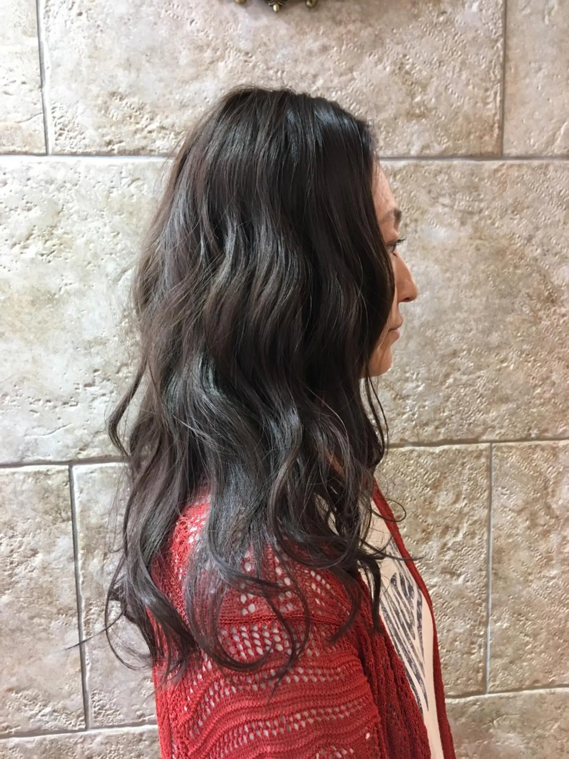 ロング カラー アッシュ ラベンダーカラー ラベンダーアッシュ カット ヘアカラー トリートメント 斉藤 貴也のヘアスタイル