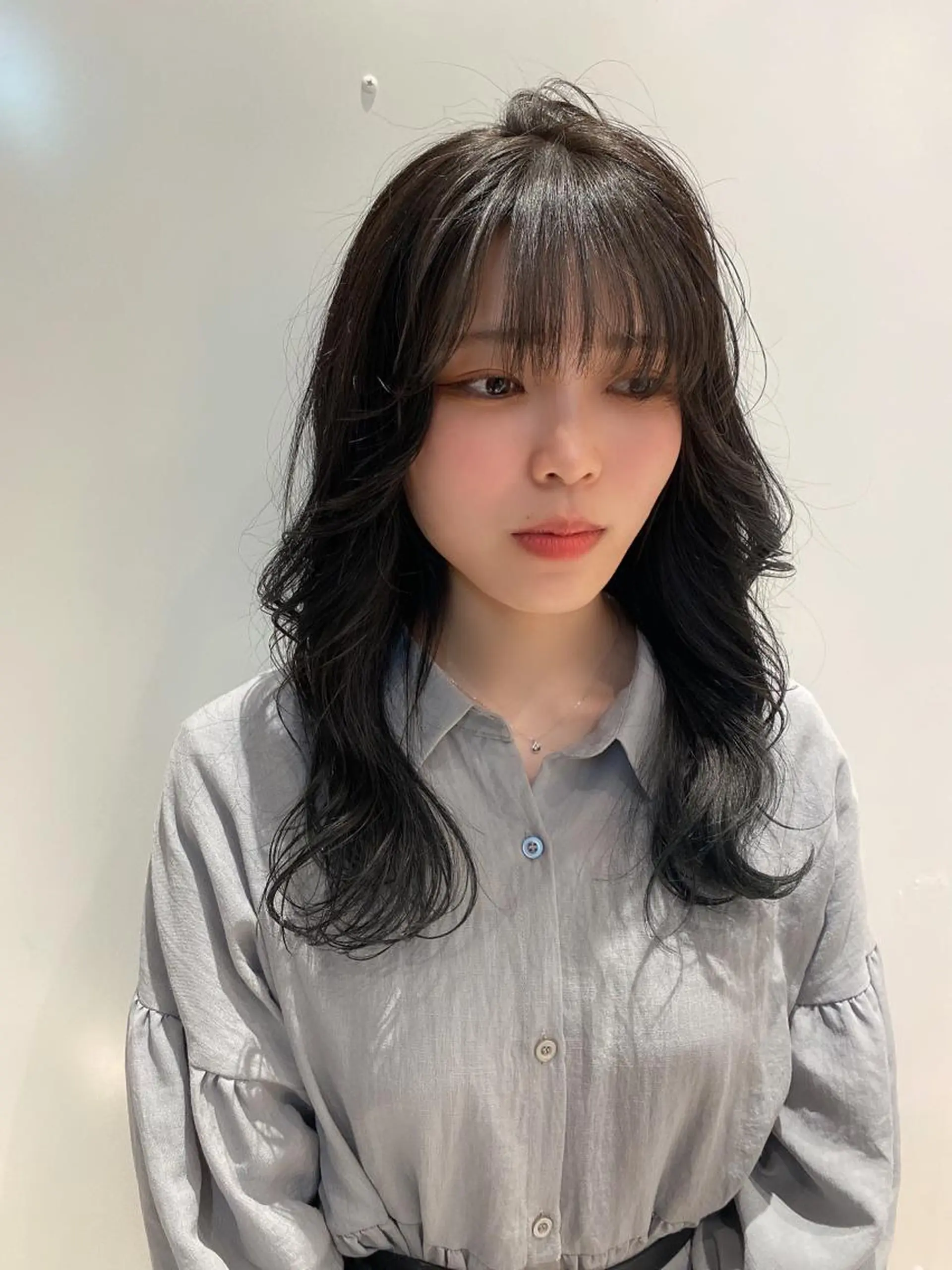 ロング カラー ブルーカラー 堀切 舞のヘアスタイル