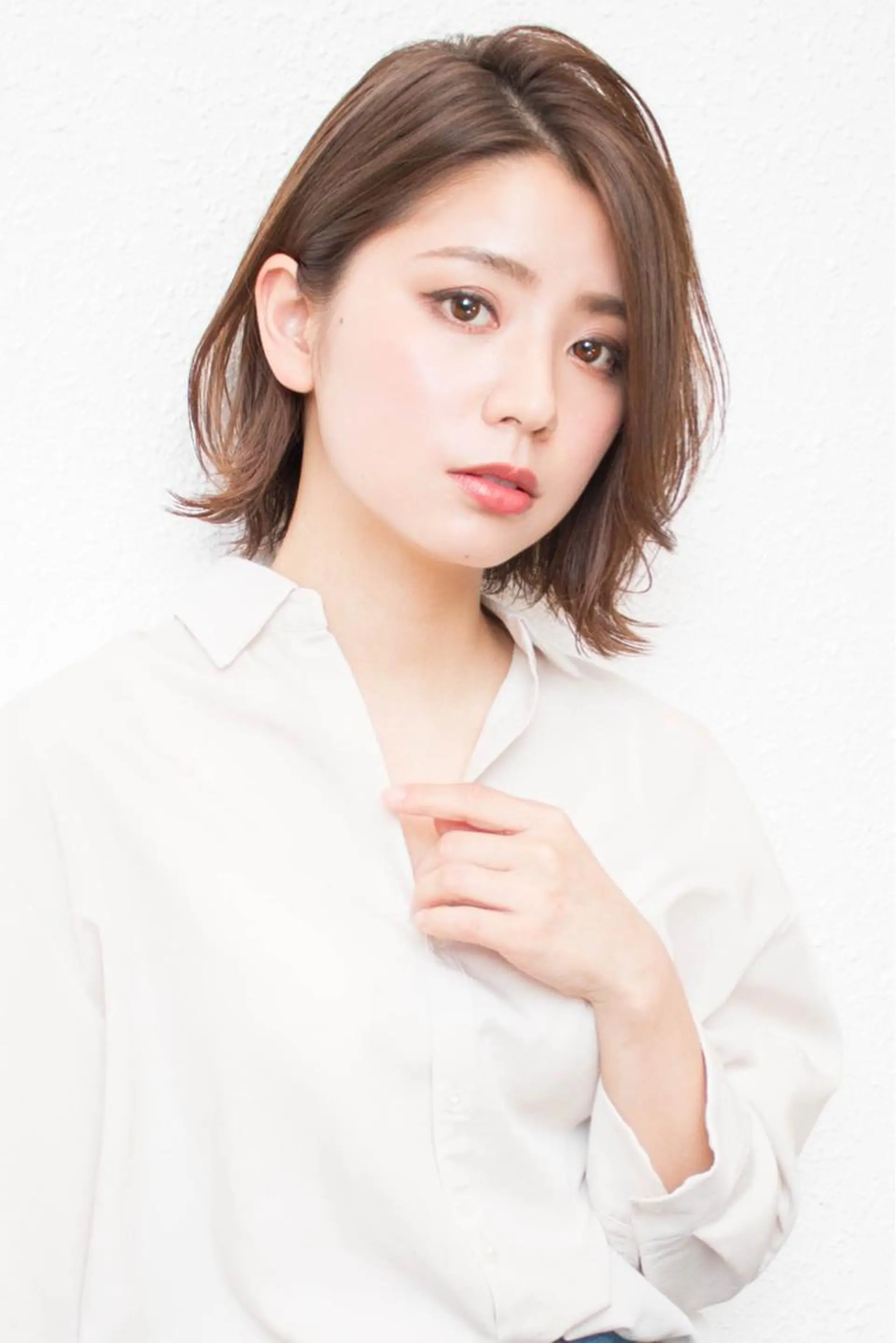 ミディアム ボブ 顔周りカット 小顔カット Monica所属・ボブ専門店 中島規寿のヘアスタイル