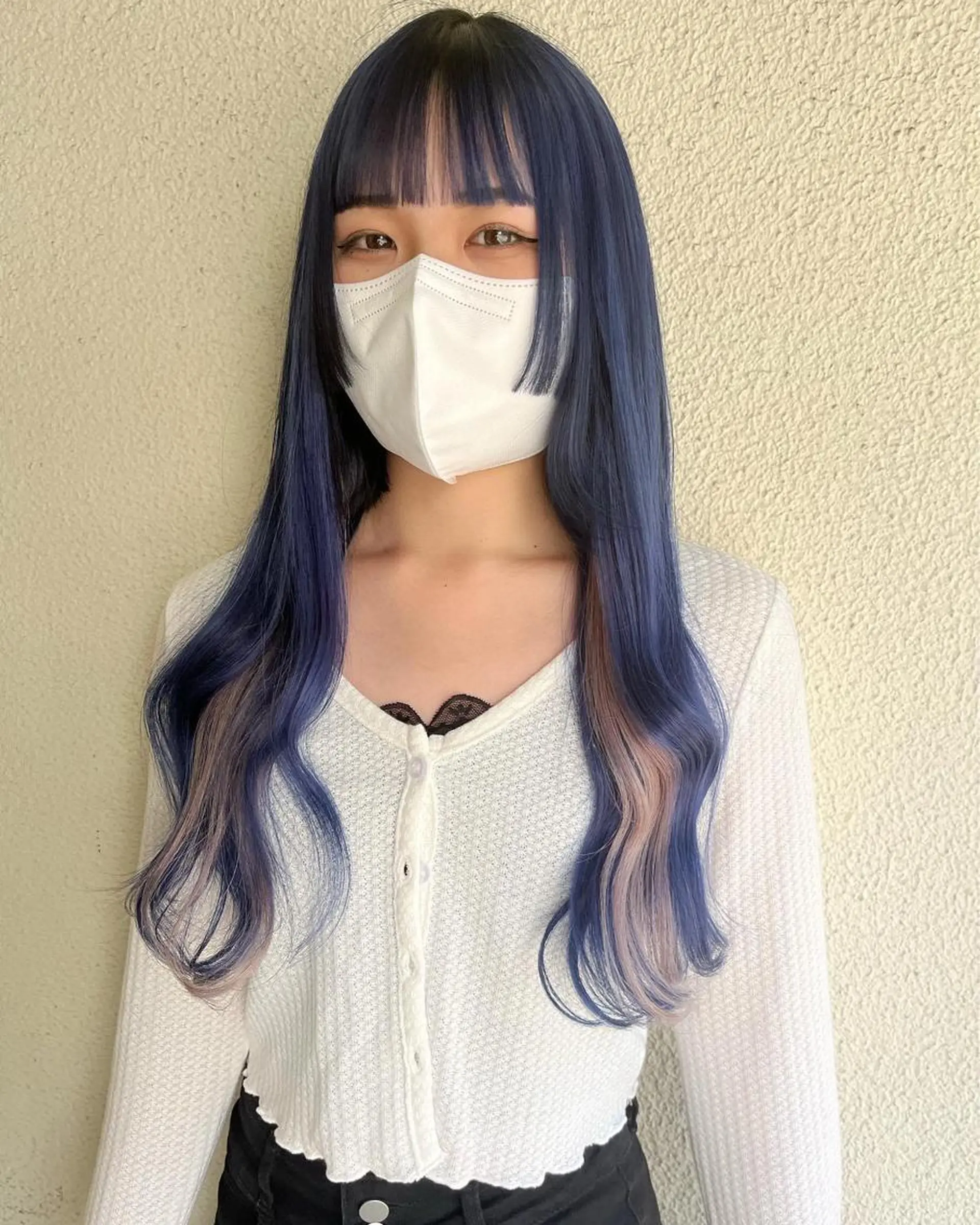 セミロング カラー シールエクステ ブリーチ ハイトーンカラー インナーカラー ボブ ヘアカラー トリートメント エクステ 松尾太樹 【pia】福岡美容室のヘアスタイル