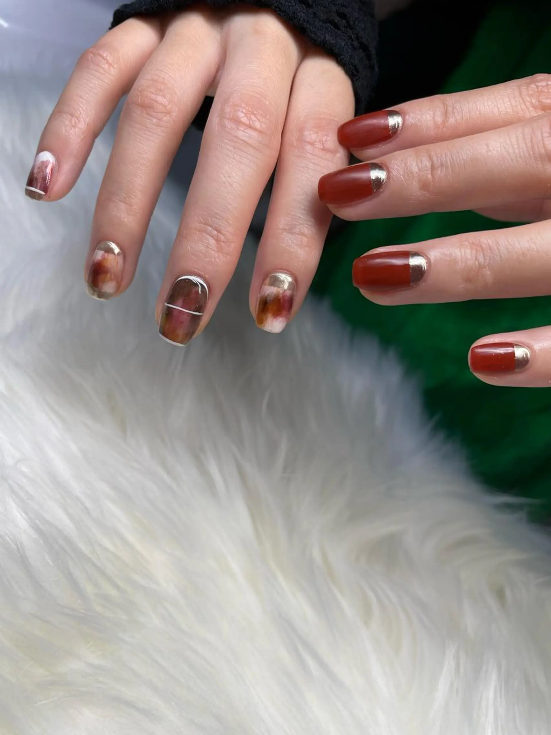 ロング カラー ヘアアレンジ キッズ ネイル マツエク・マツパ 福田 加奈のネイルデザイン