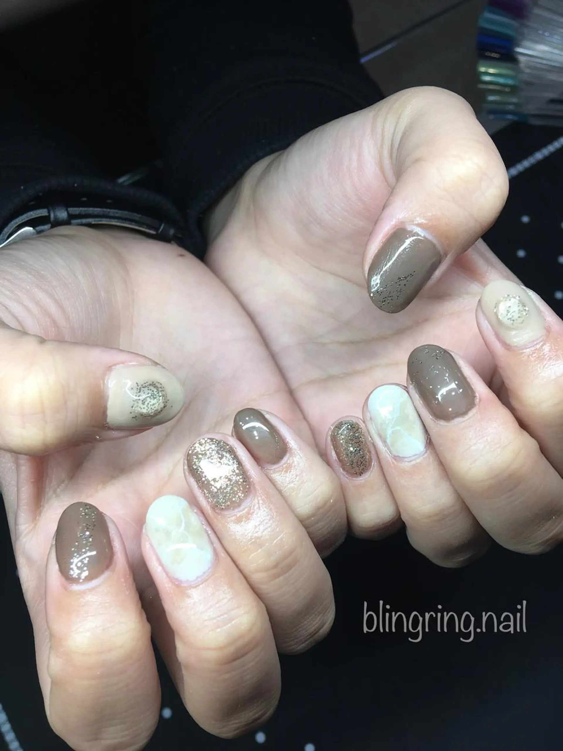 ネイル 大理石ネイル(マーブル) ニュアンスネイル ハンドネイル 🌈KANÅKO 🌈のネイルデザイン